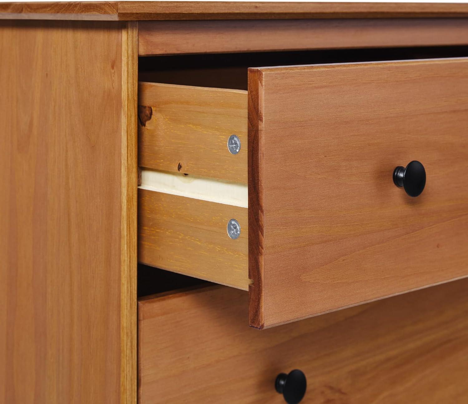 imageWalker Edison Modern Tall 4Drawer Solid Wood Dresser Bedroom Storage Drawer Organizer Closet Hallway 40 Inch CaramelCaramel