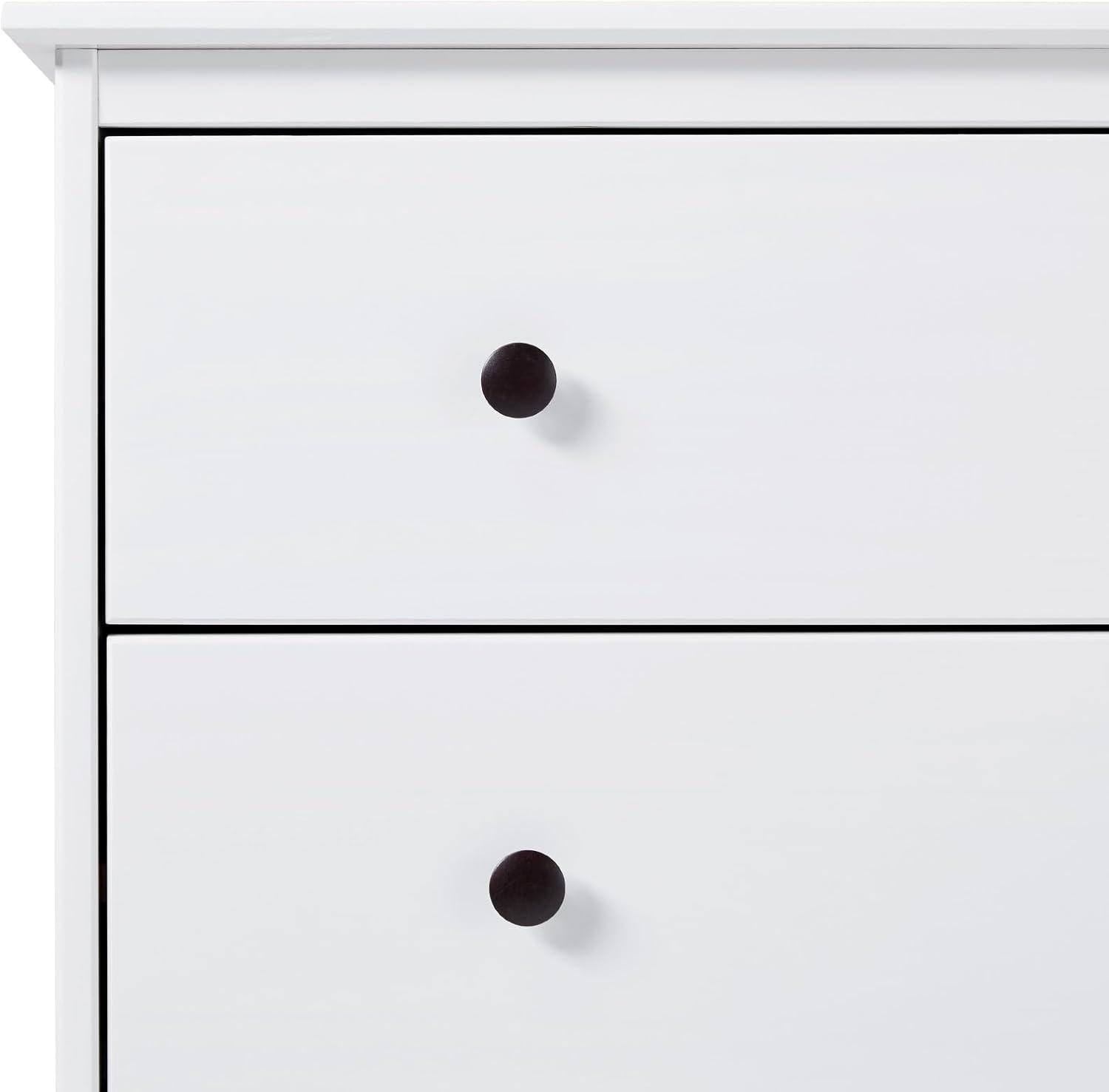 imageWalker Edison Modern Tall 4Drawer Solid Wood Dresser Bedroom Storage Drawer Organizer Closet Hallway 40 Inch CaramelWhitet