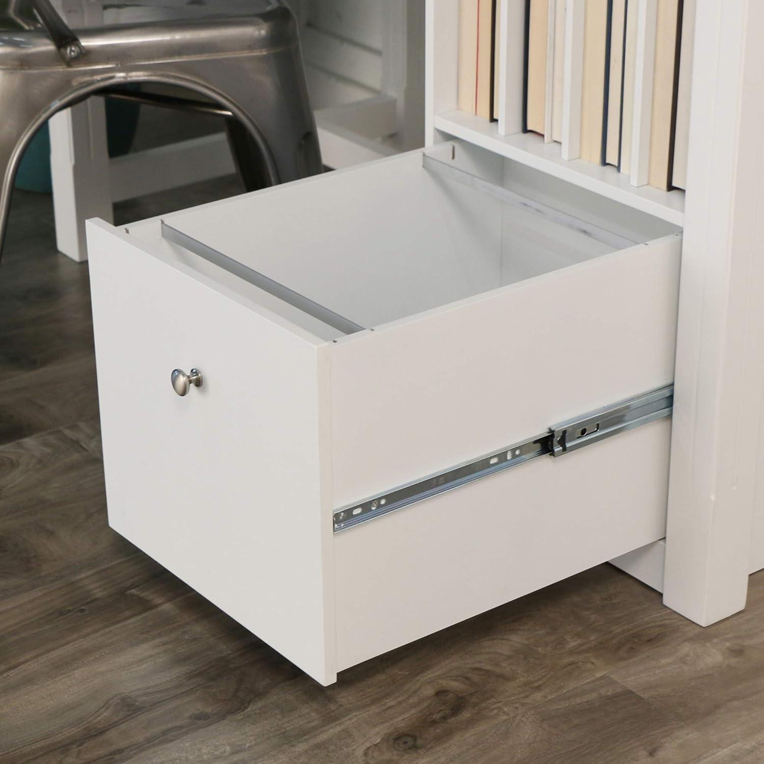 imageWalker Edison Modern Wood Computer Writing Desk Storage File Drawer Office Home Office Workstation Small 48 Inch WhiteWhite