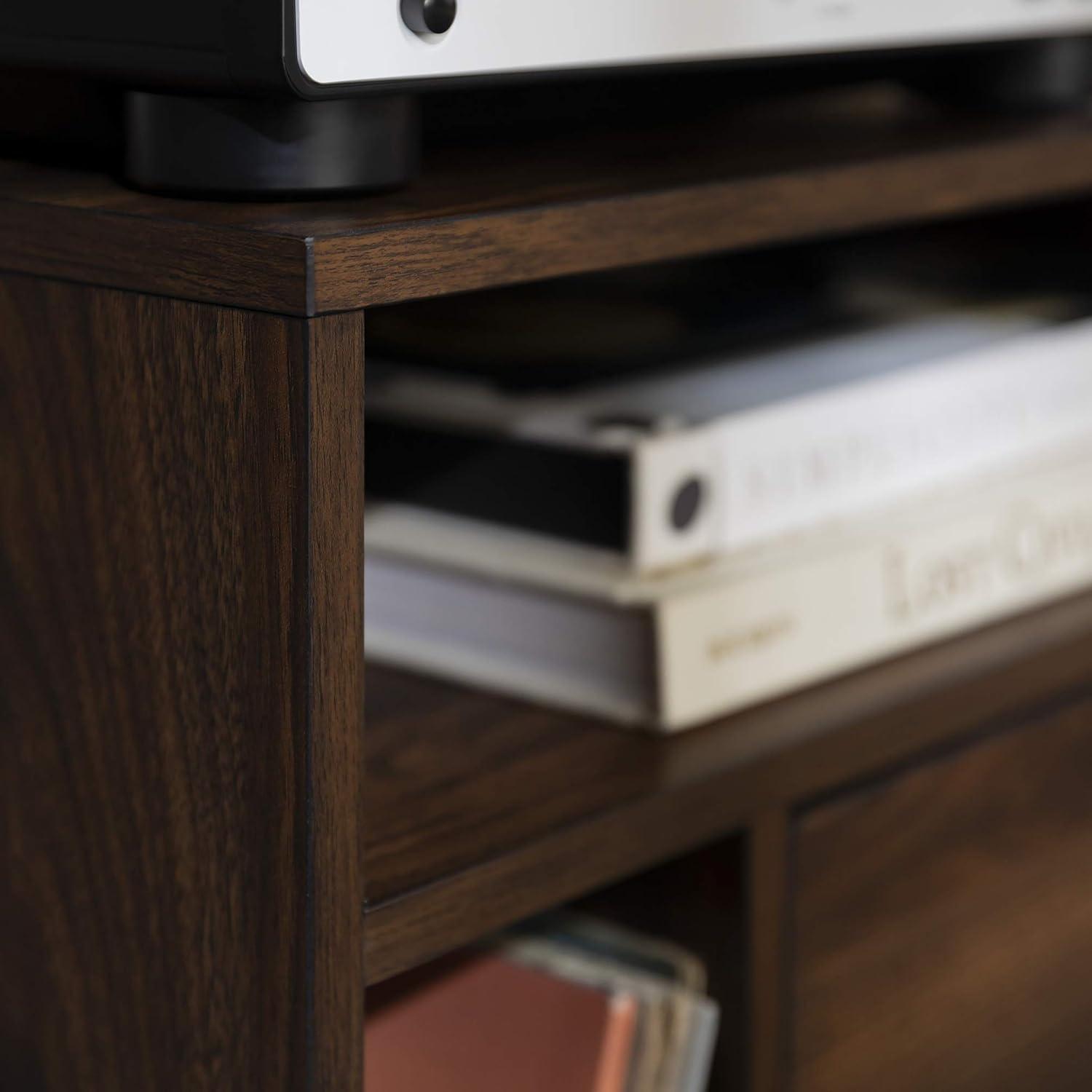 imageWalker Edison Modern Wood Nightstand Side Table Bedroom Storage Drawer and Shelf Bedside End Table 25 Inch Dark WalnutWalnut Brown