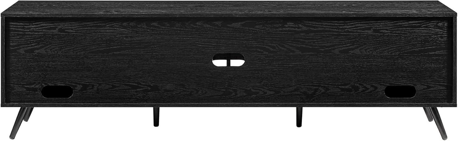 imageWalker Edison Nora Modern Minimal OpenShelf TV Stand for TVs up to 90 Inches 80 Inch Dark WalnutBlack