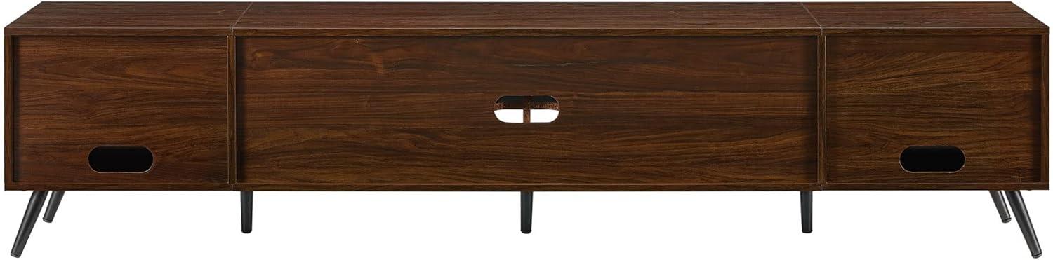 imageWalker Edison Nora Modern Minimal OpenShelf TV Stand for TVs up to 90 Inches 80 Inch Dark WalnutDark Walnut