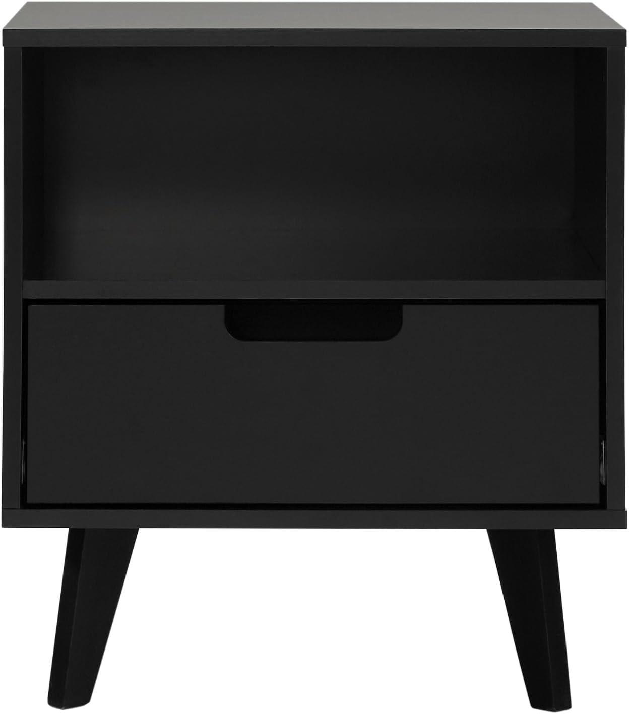 imageWalker Edison Raelyn MidCentury Modern 1Drawer Nightstand 20 Inch BlackBlack
