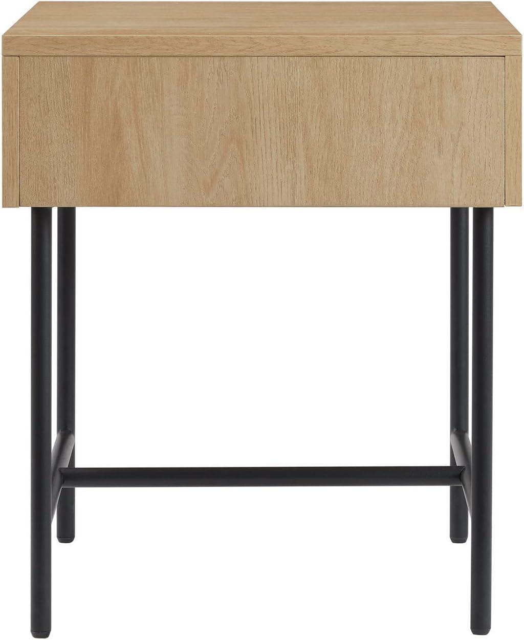 imageWalker Edison Reema Fluted Drawer Side Table 18 Inch Coastal OakCoastal Oak