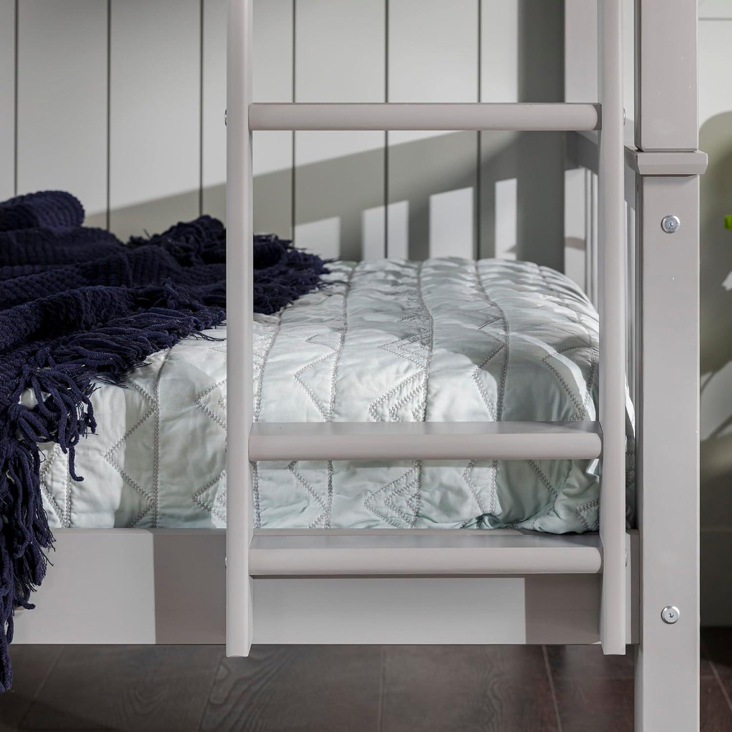 imageWalker Edison Resende Mission Style Solid Wood Twin over Twin Bunk Bed Twin over Twin GreyGrey