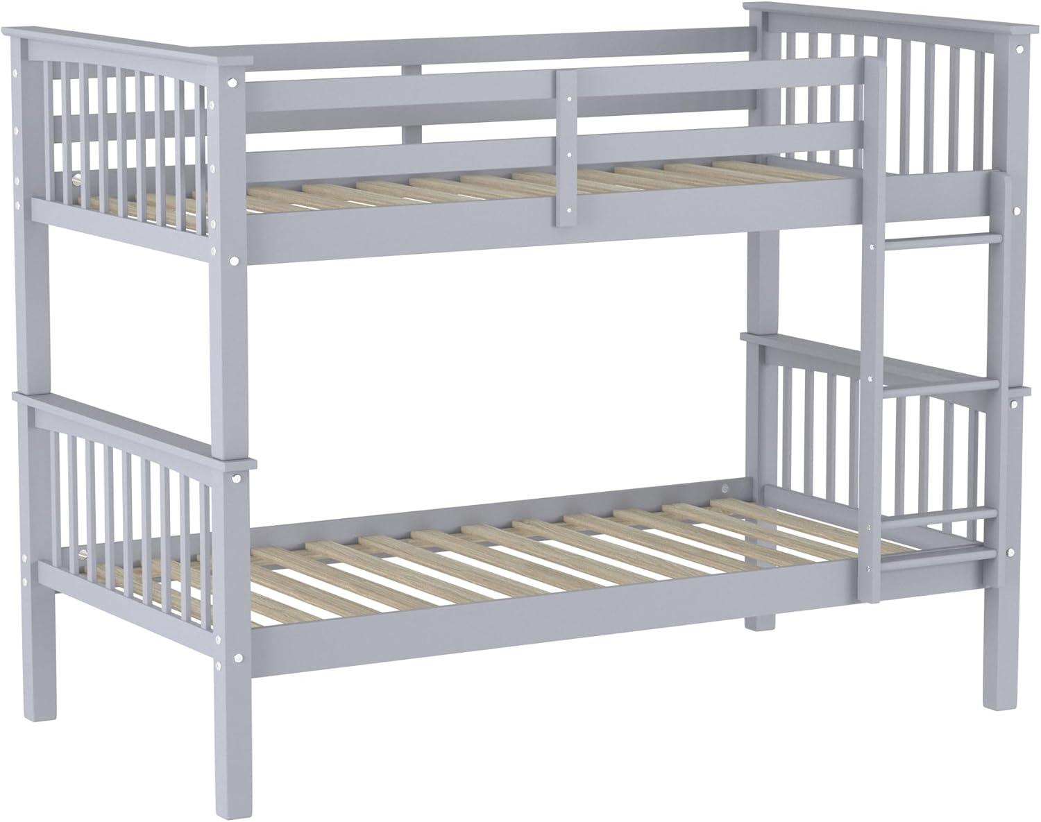 imageWalker Edison Resende Mission Style Solid Wood Twin over Twin Bunk Bed Twin over Twin GreyGrey