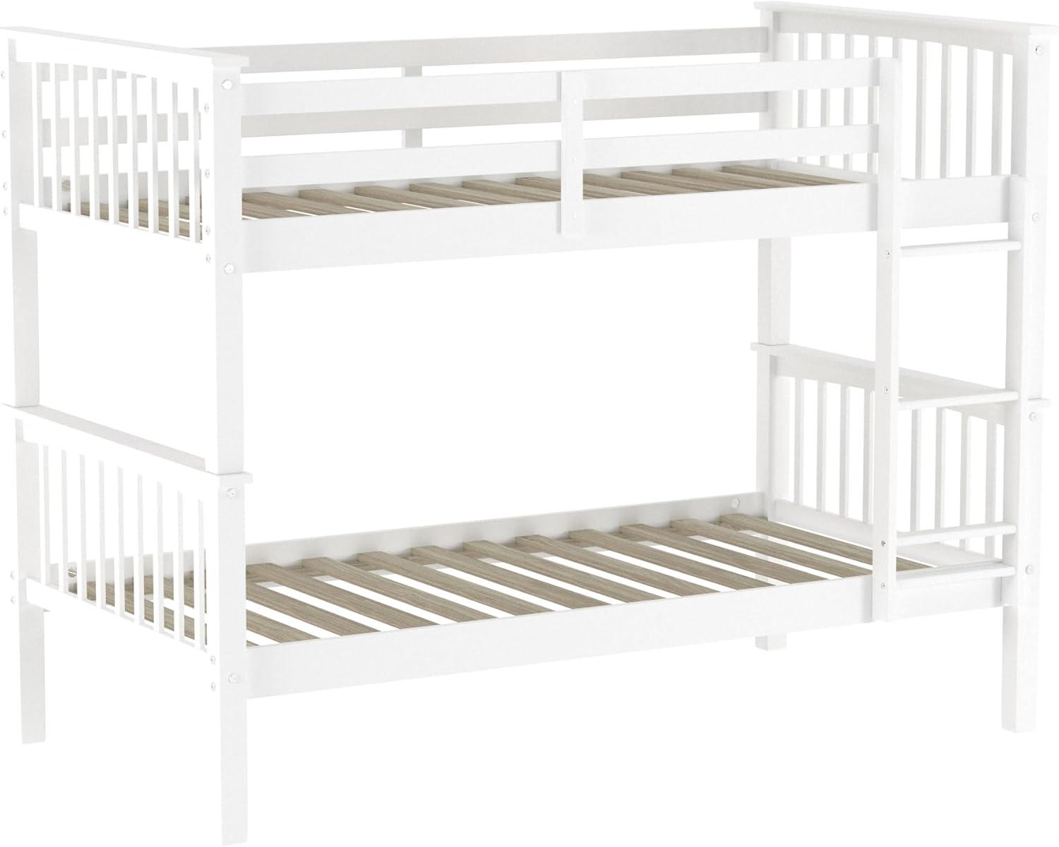 imageWalker Edison Resende Mission Style Solid Wood Twin over Twin Bunk Bed Twin over Twin GreyWhite