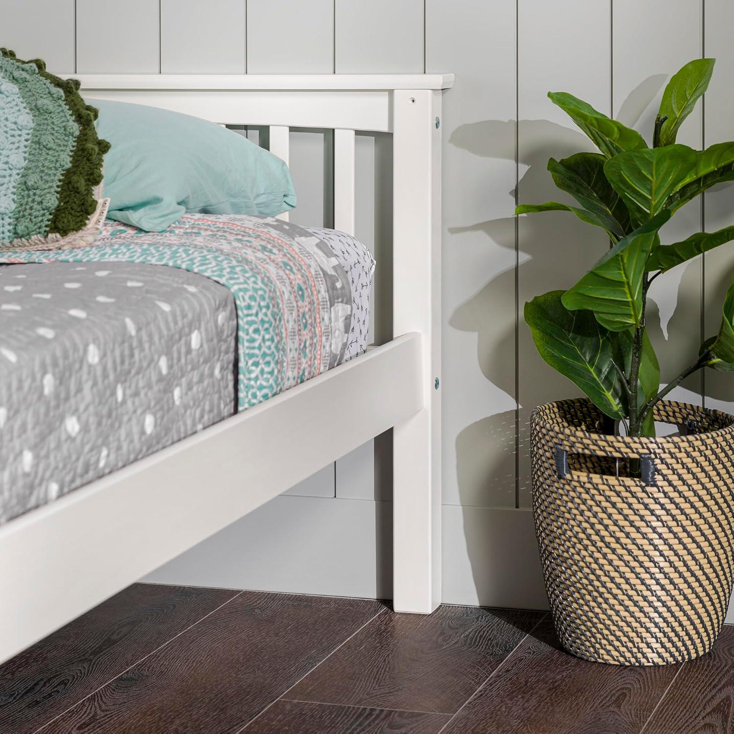 imageWalker Edison Resende Mission Style Solid Wood Twin over Twin Bunk Bed Twin over Twin GreyWhite