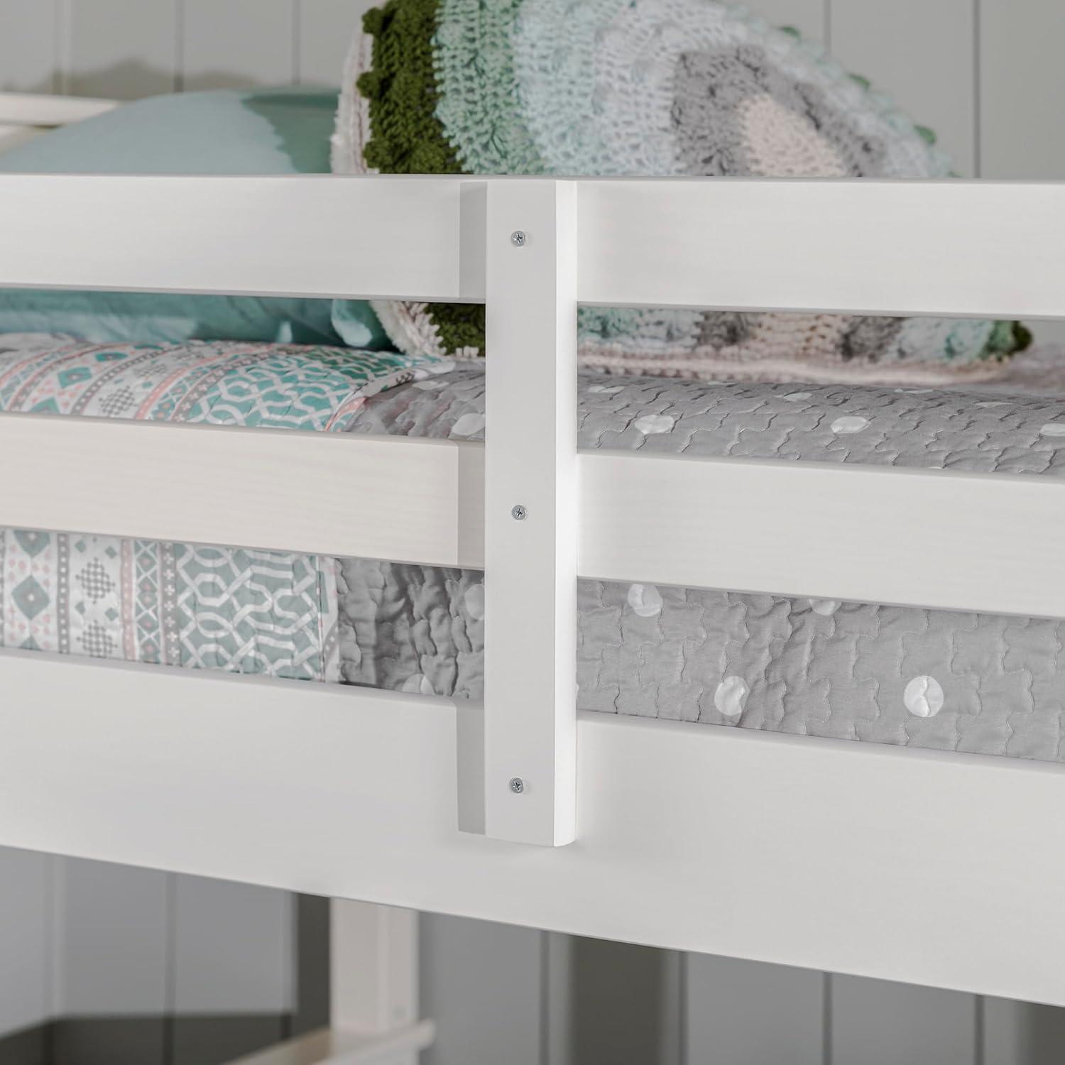 imageWalker Edison Resende Mission Style Solid Wood Twin over Twin Bunk Bed Twin over Twin GreyWhite