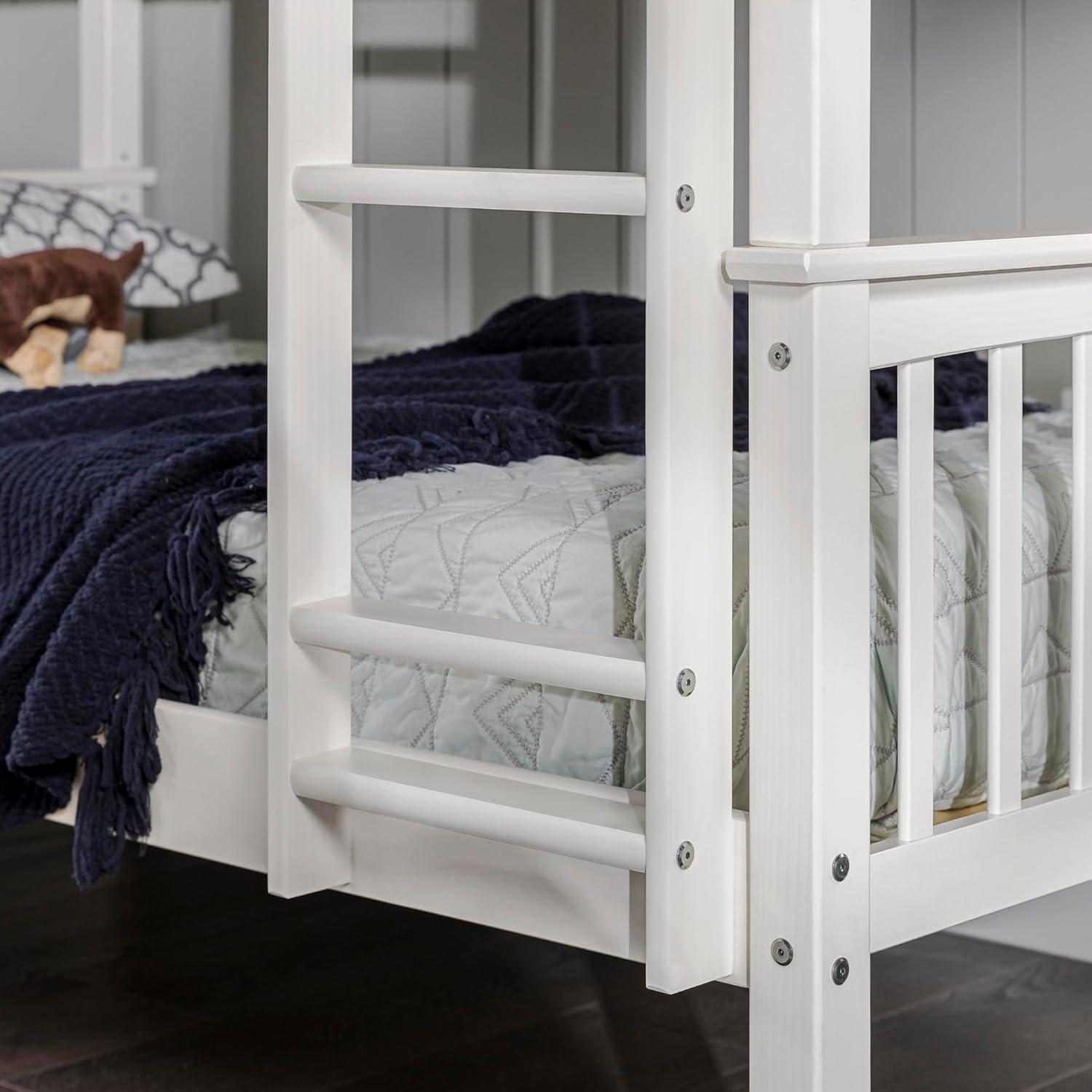 imageWalker Edison Resende Mission Style Solid Wood Twin over Twin Bunk Bed Twin over Twin GreyWhite