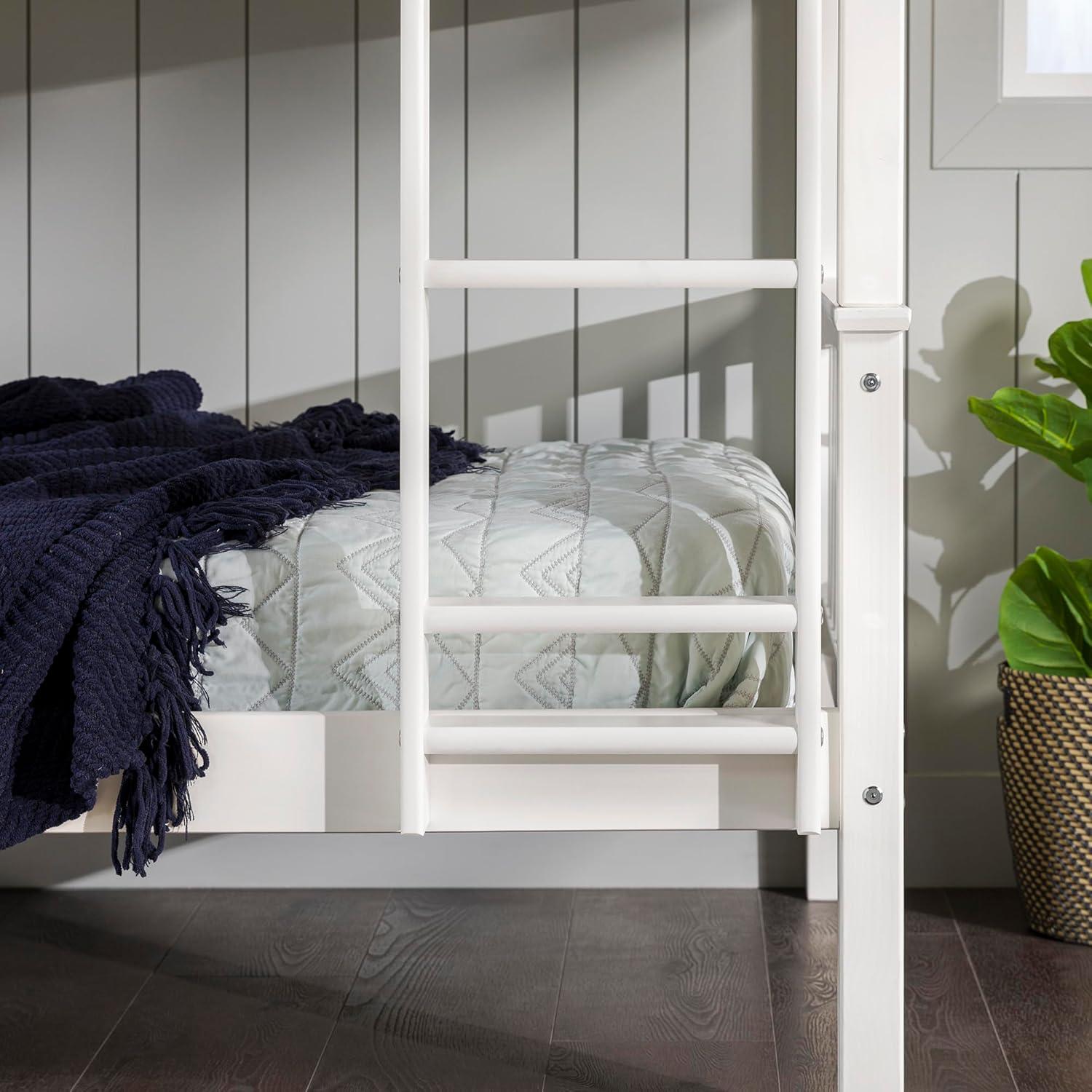 imageWalker Edison Resende Mission Style Solid Wood Twin over Twin Bunk Bed Twin over Twin GreyWhite