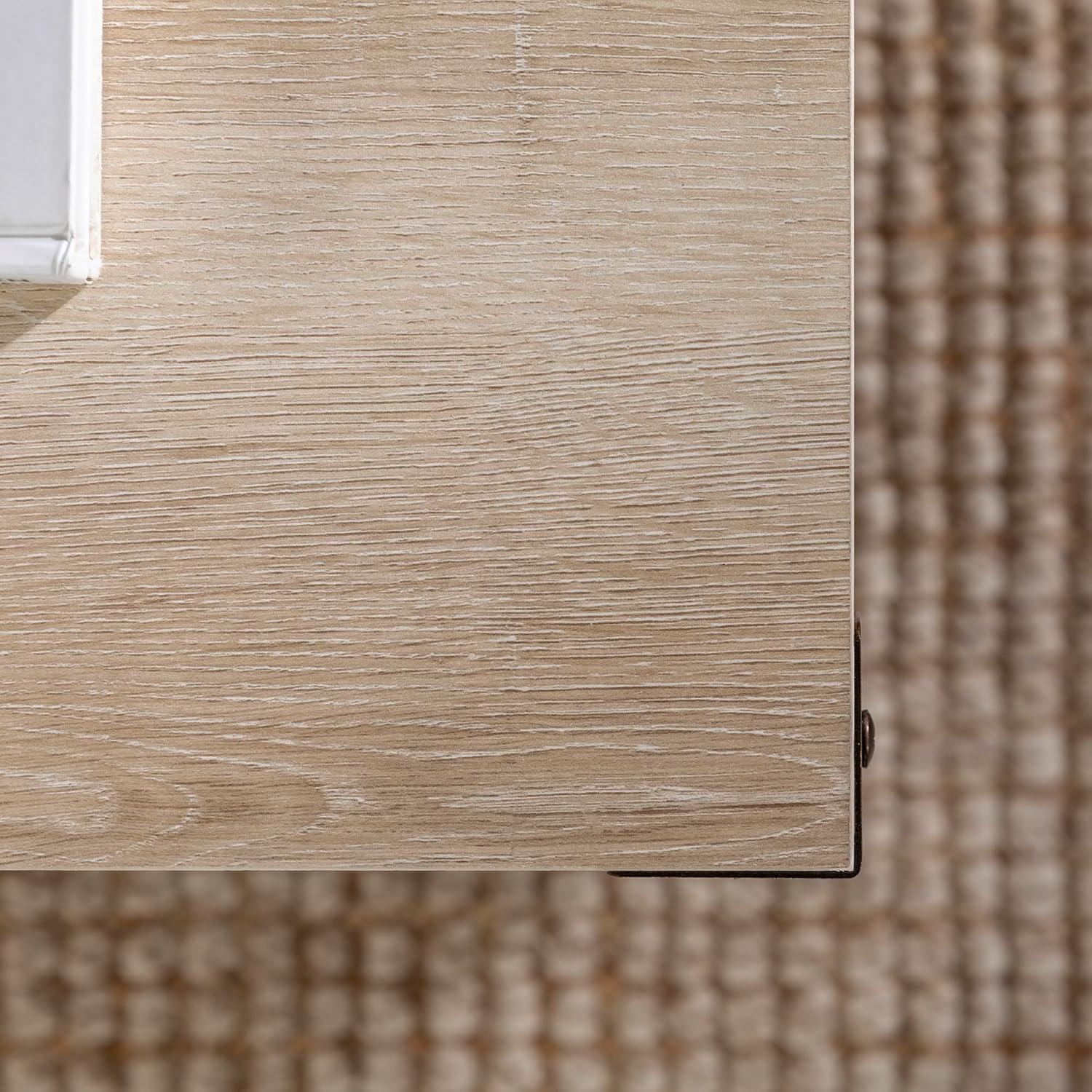 imageWalker Edison Sedalia Modern Farmhouse Metal X Coffee Table 40 Inch Stone GreyWhite Oak