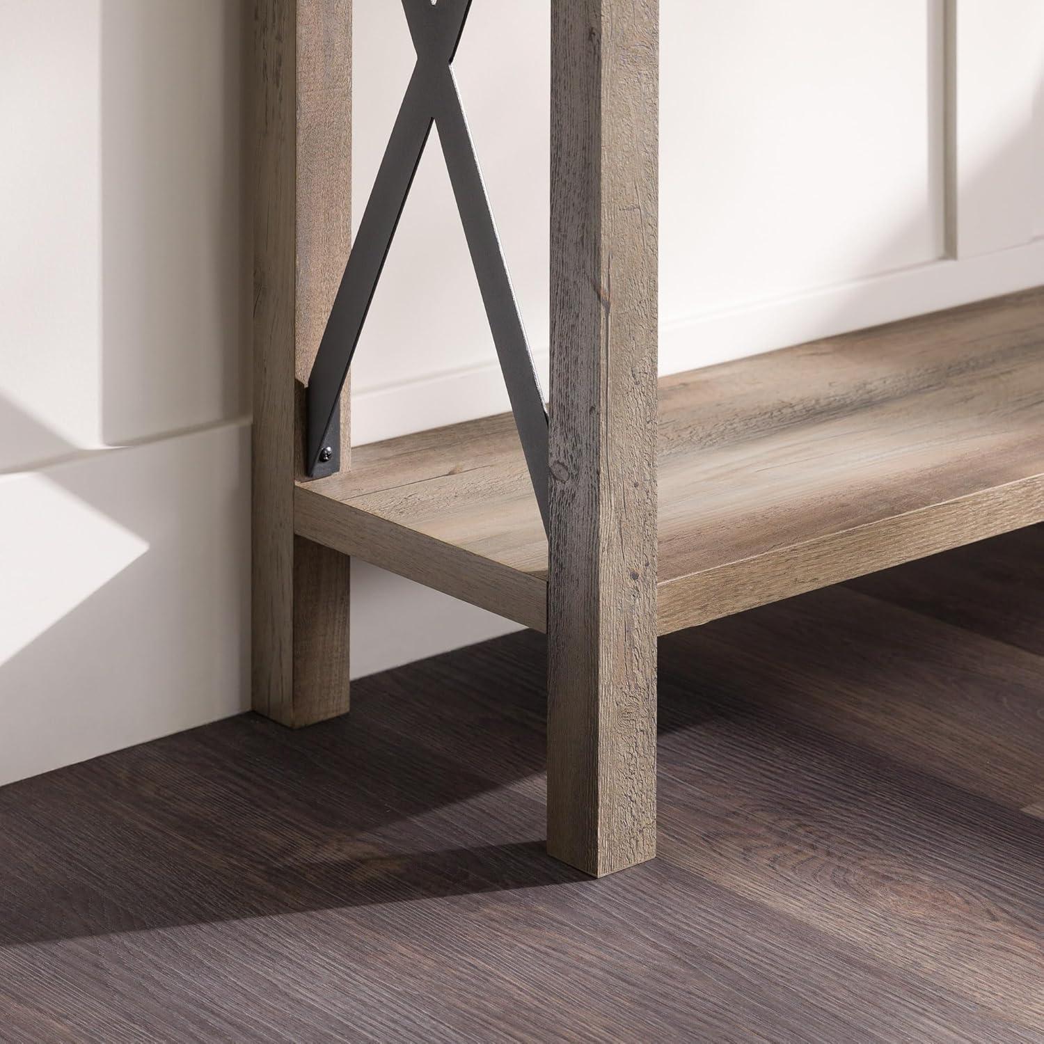 imageWalker Edison Sedalia Modern Farmhouse Metal X Entry Table 46 Inch GreyGrey