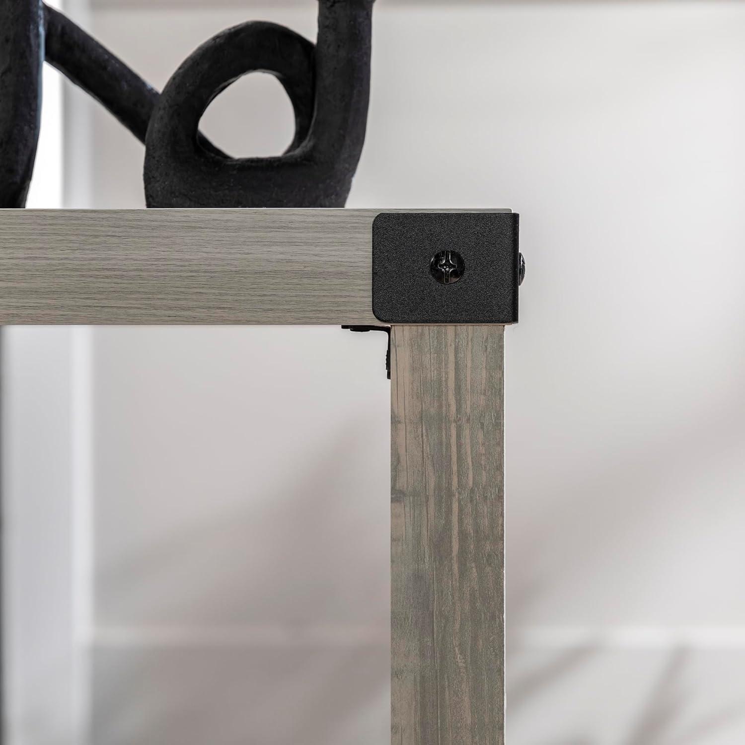 imageWalker Edison Sedalia Modern Farmhouse Metal X Side Table 18 Inch Grey WashStone Grey