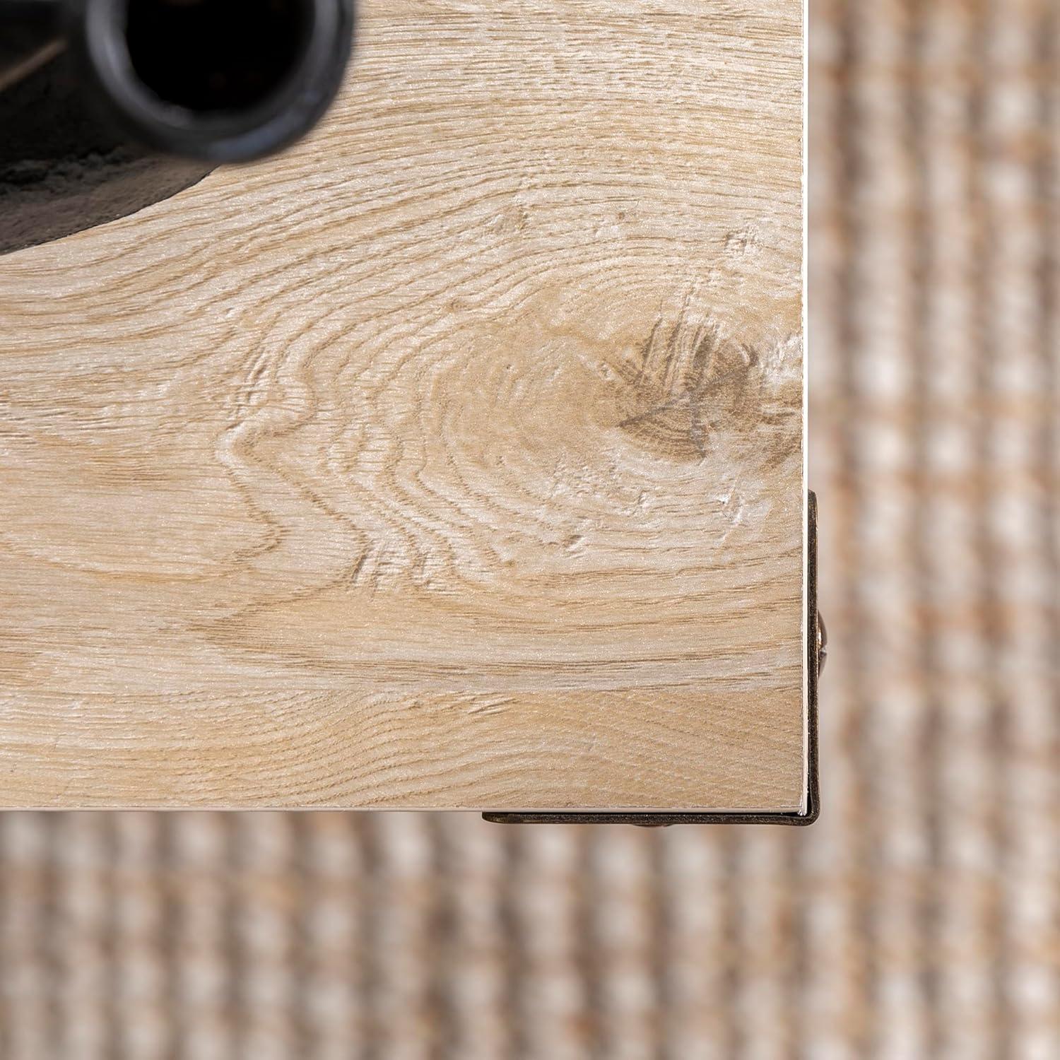 imageWalker Edison Sedalia Modern Farmhouse Metal X Side Table 18 Inch Grey WashWhite Oak