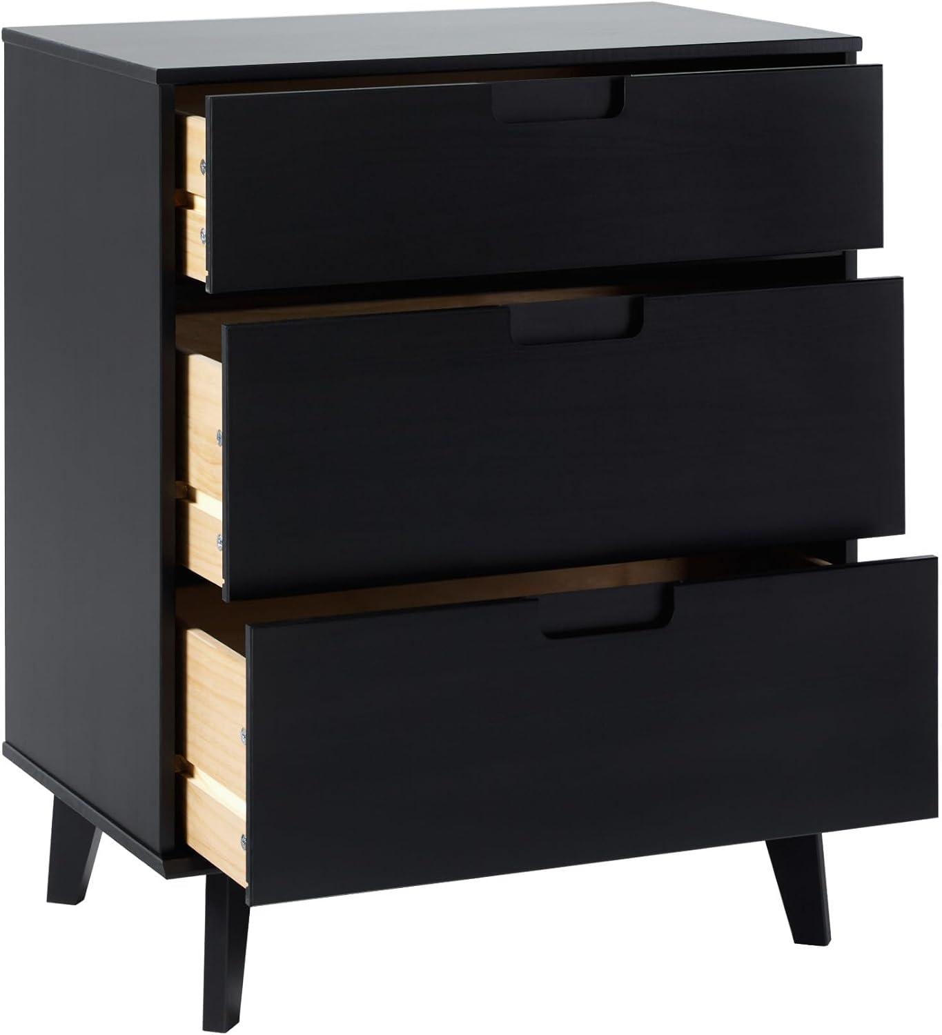 imageWalker Edison Sloane 6Drawer Groove Handle Solid Wood Dresser 52 Inch WalnutBlack