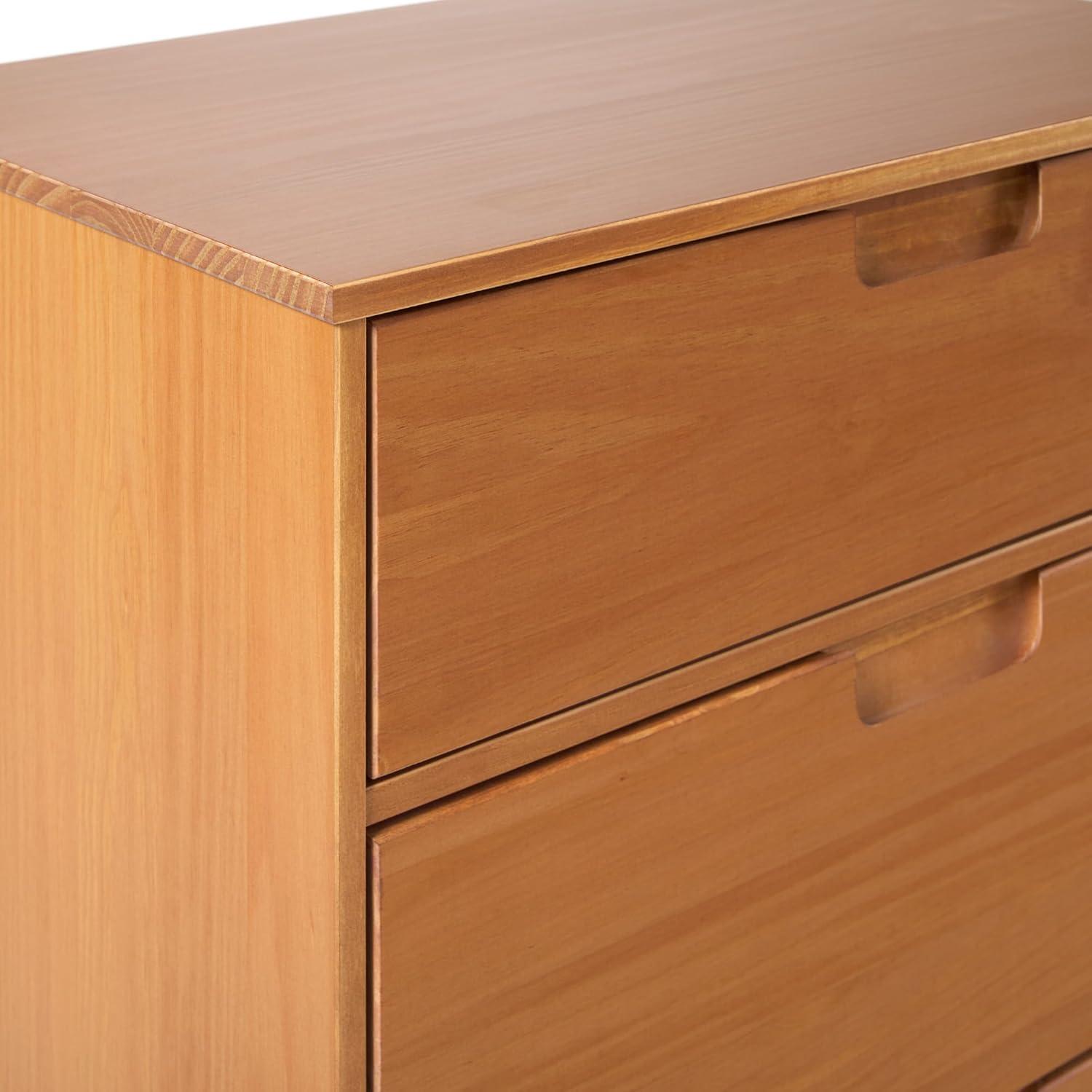 imageWalker Edison Sloane 6Drawer Groove Handle Solid Wood Dresser 52 Inch WalnutCaramel