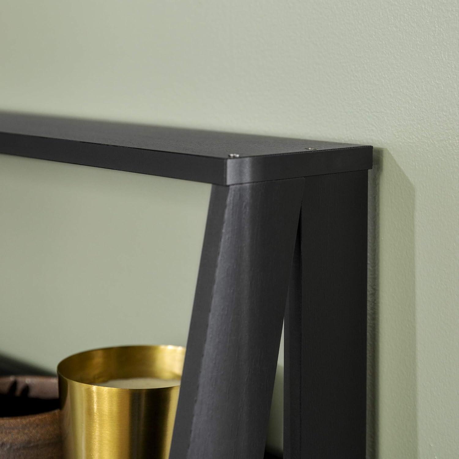 imageWalker Edison Sophia Modern 4 Shelf Ladder Bookcase 55 Inch WhiteBlack