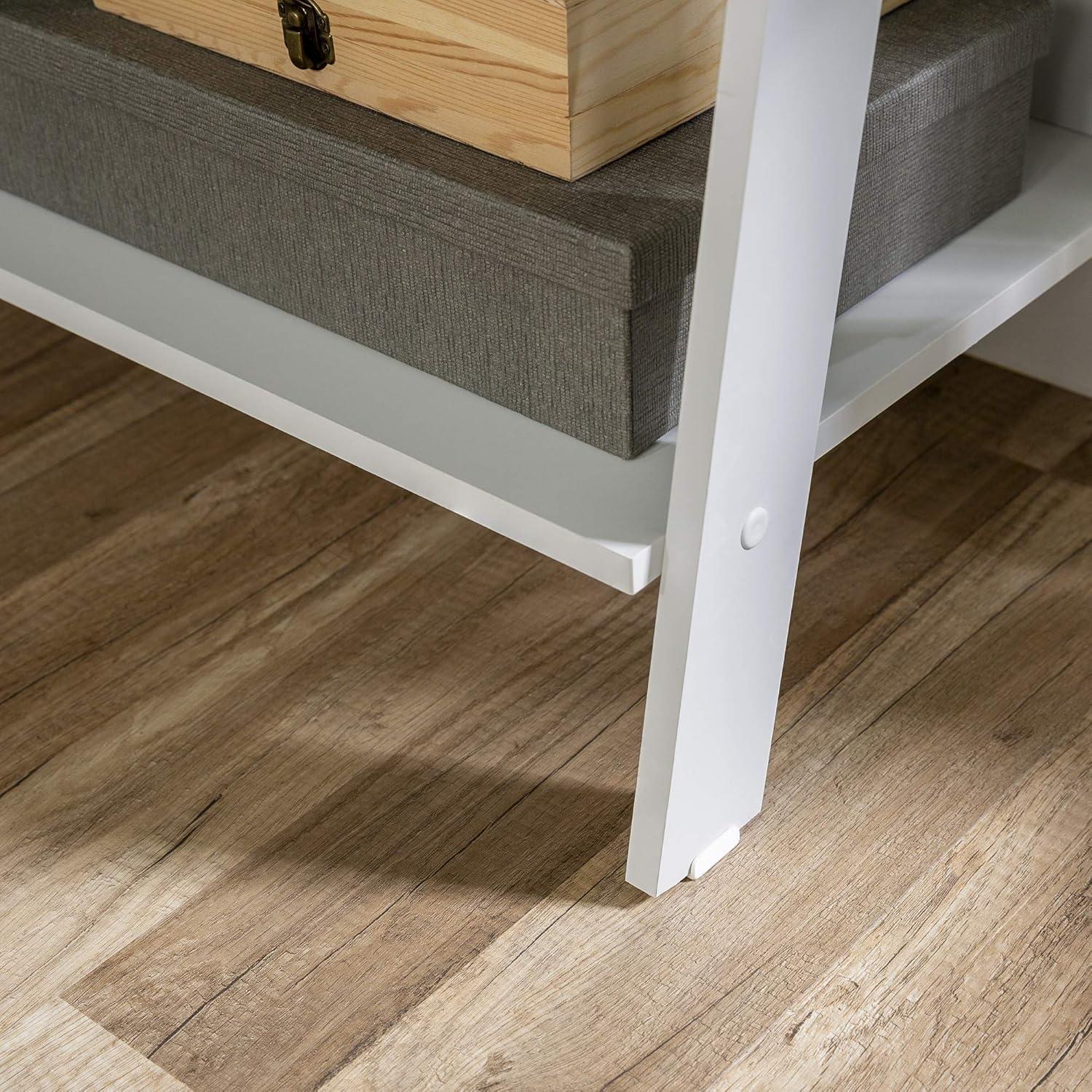 imageWalker Edison Sophia Modern 4 Shelf Ladder Bookcase 55 Inch WhiteWhite