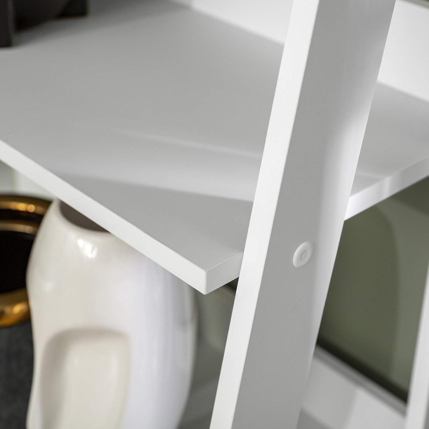 imageWalker Edison Sophia Modern 4 Shelf Ladder Bookcase 55 Inch WhiteWhite