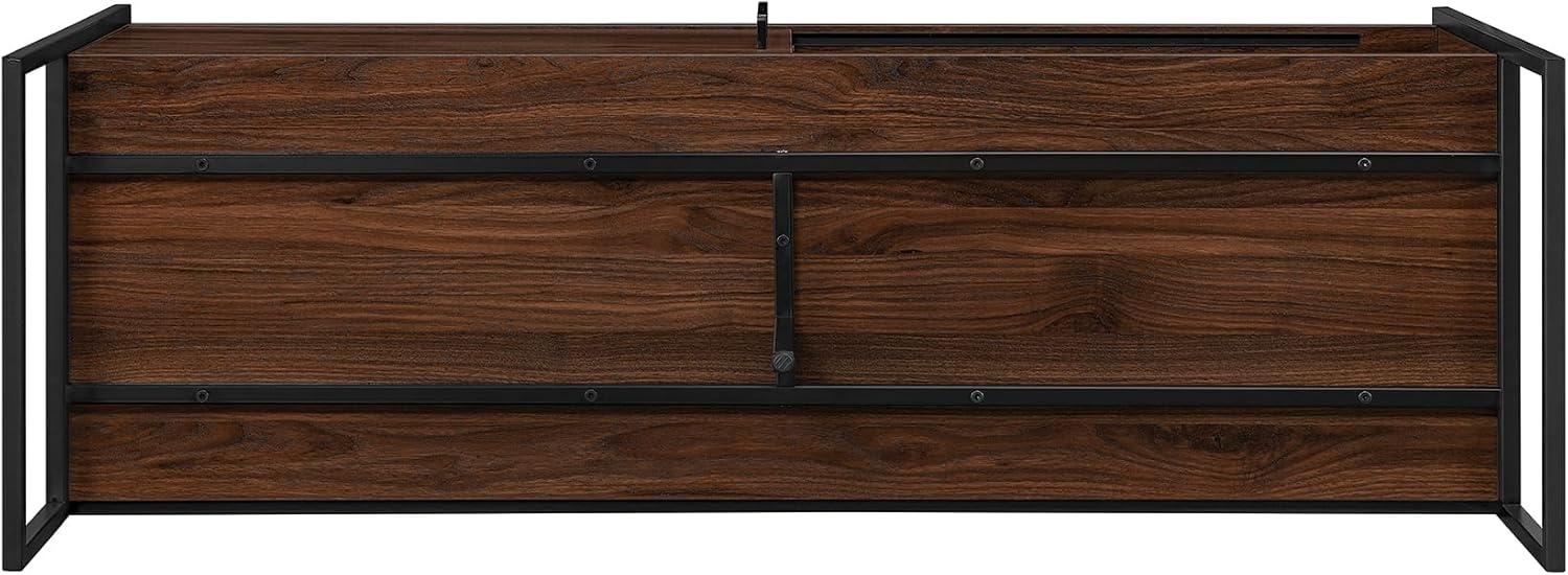imageWalker Edison Tierra Contemporary Minimalist MetalLeg Low Stand for TVs up to 50 Inches 48 Inch Dark Walnut