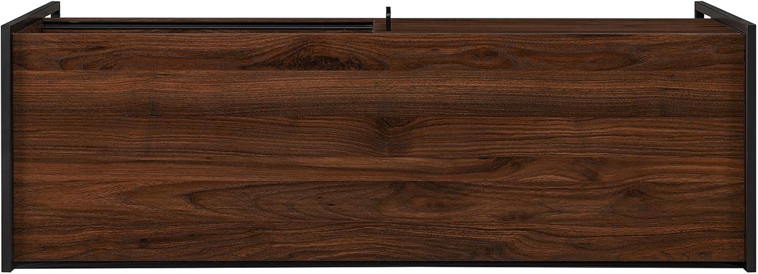 imageWalker Edison Tierra Contemporary Minimalist MetalLeg Low Stand for TVs up to 50 Inches 48 Inch Dark Walnut
