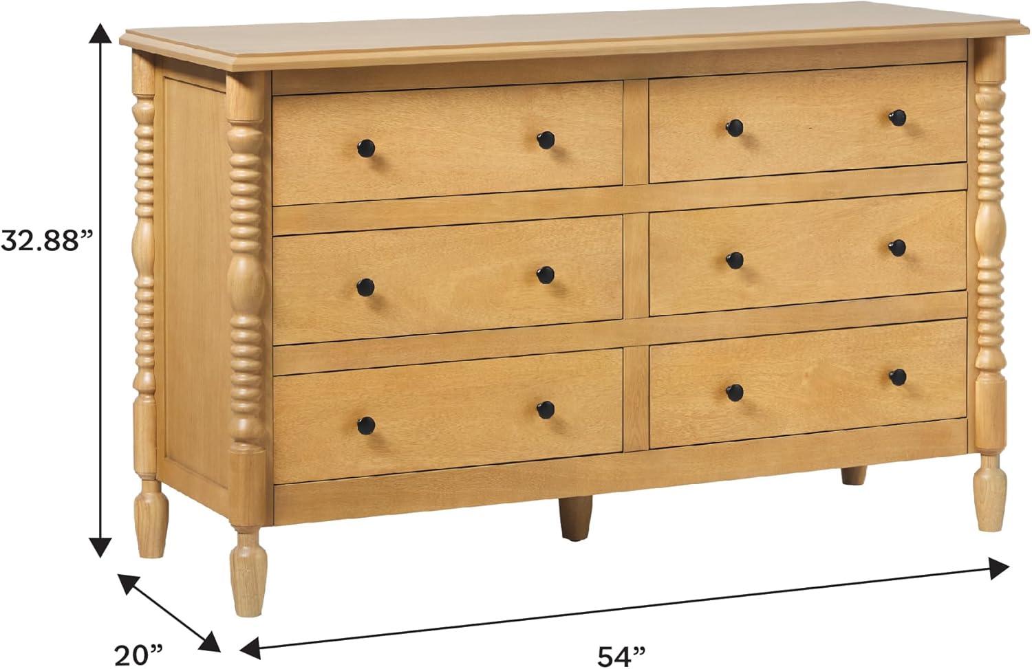 imageWalker Edison Traditional EZ Assembly Vivienne Two 2Drawer Nightstands and 6Drawer Dresser 3Piece Natural
