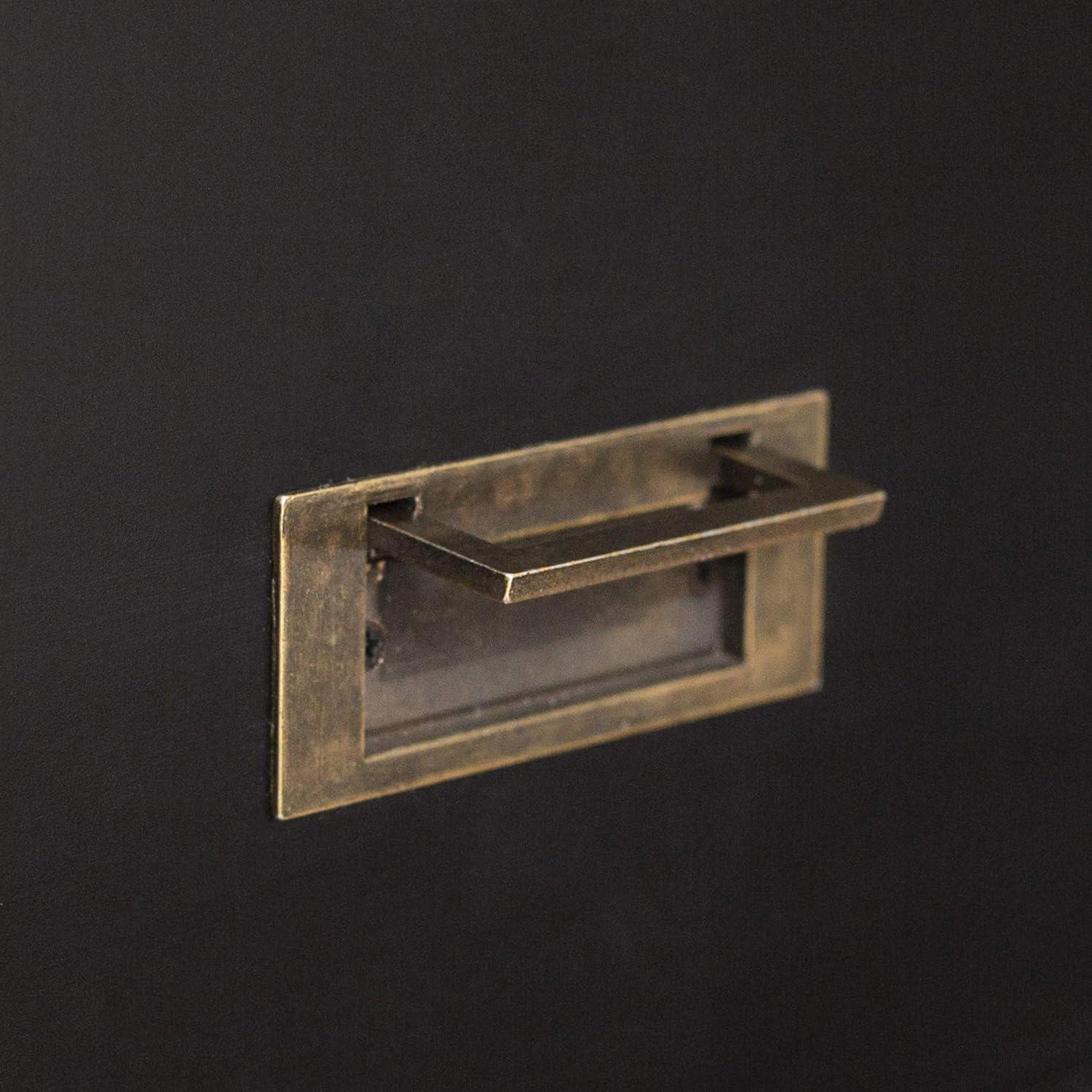 imageWalker Edison Traditional Simple Wood Rectangle Side Table Living Room Storage Small End Table 1 Drawer BlackBlack