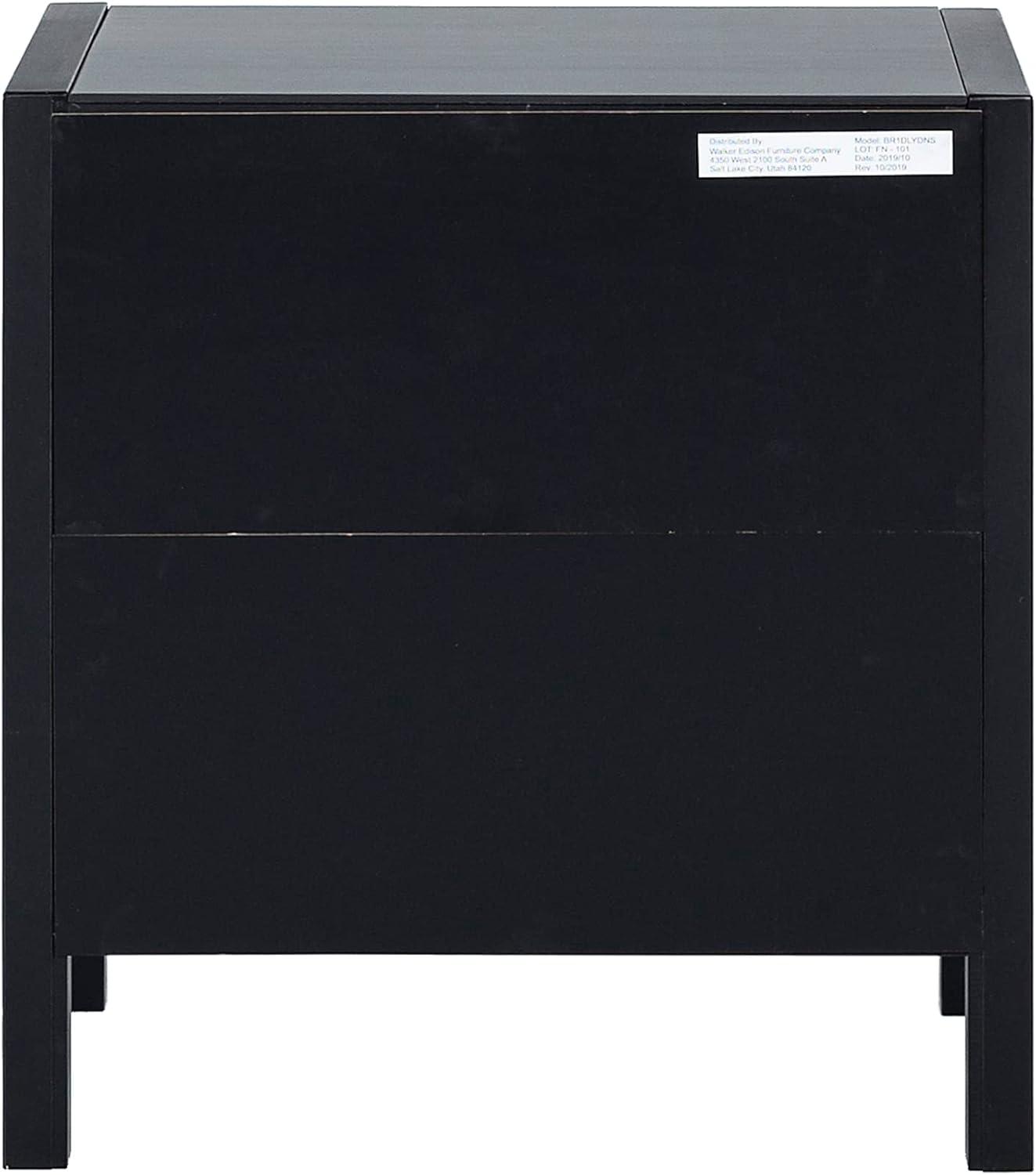 imageWalker Edison Traditional Simple Wood Rectangle Side Table Living Room Storage Small End Table 1 Drawer BlackBlack