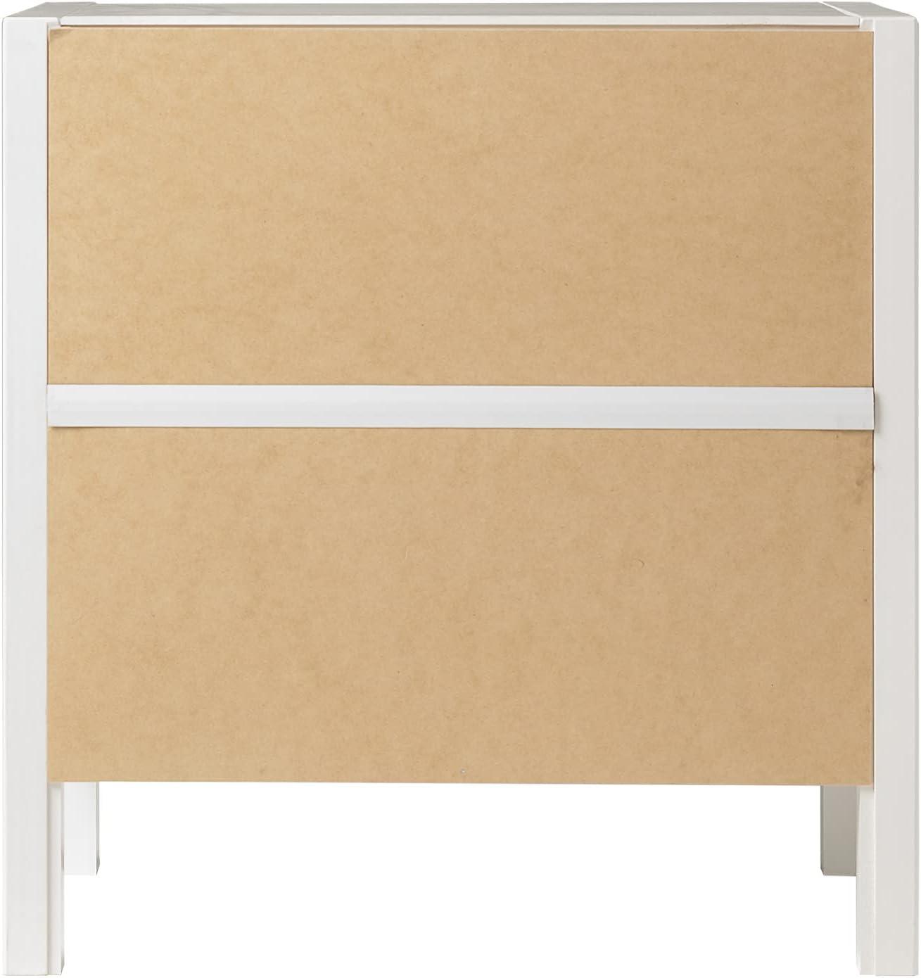 imageWalker Edison Traditional Simple Wood Rectangle Side Table Living Room Storage Small End Table 1 Drawer BlackWhite