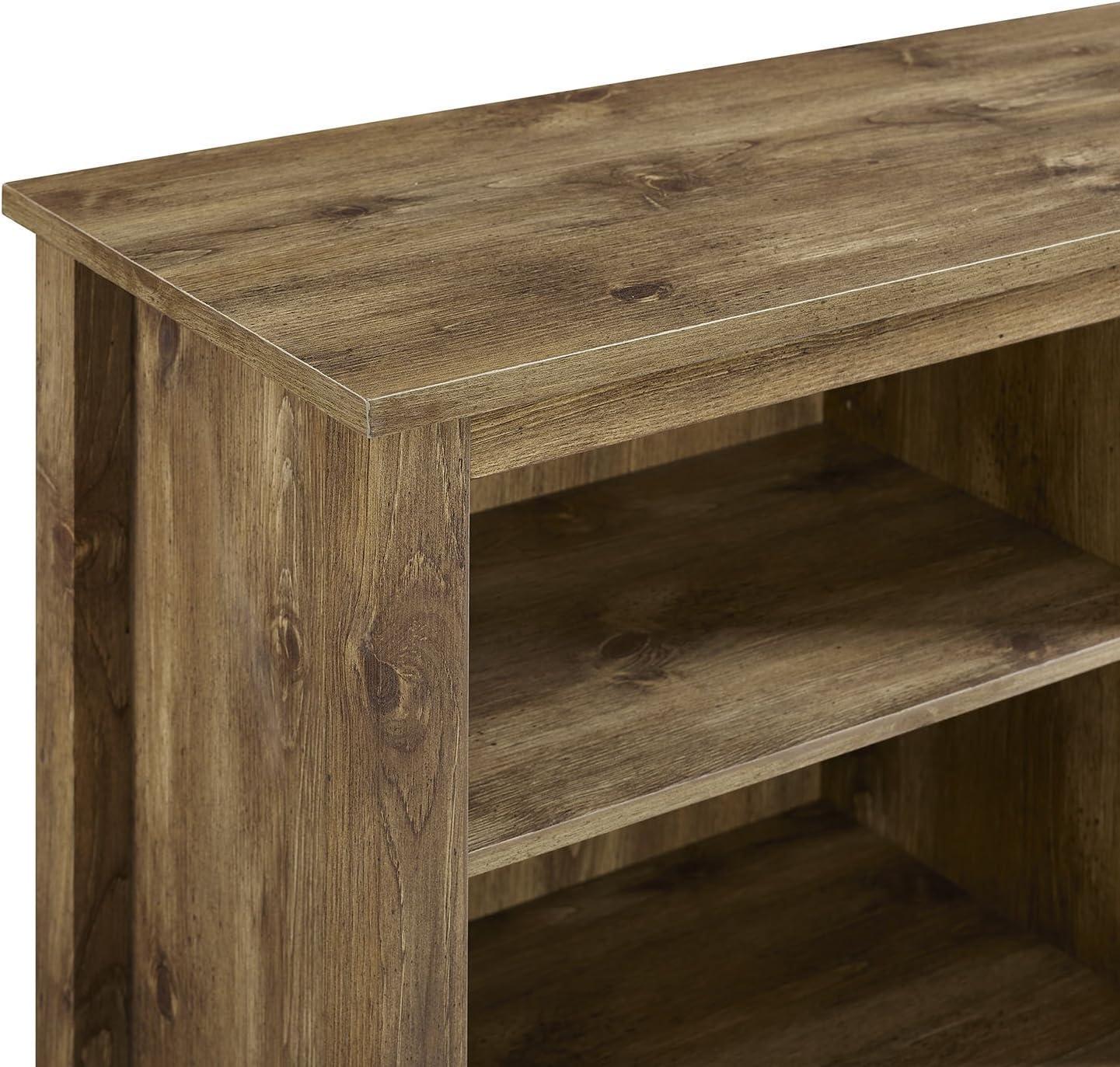 imageWalker Edison Wren Classic 4 Cubby Fireplace TV Stand for TVs up to 80 Inches 70 Inch EspressoBarnwood