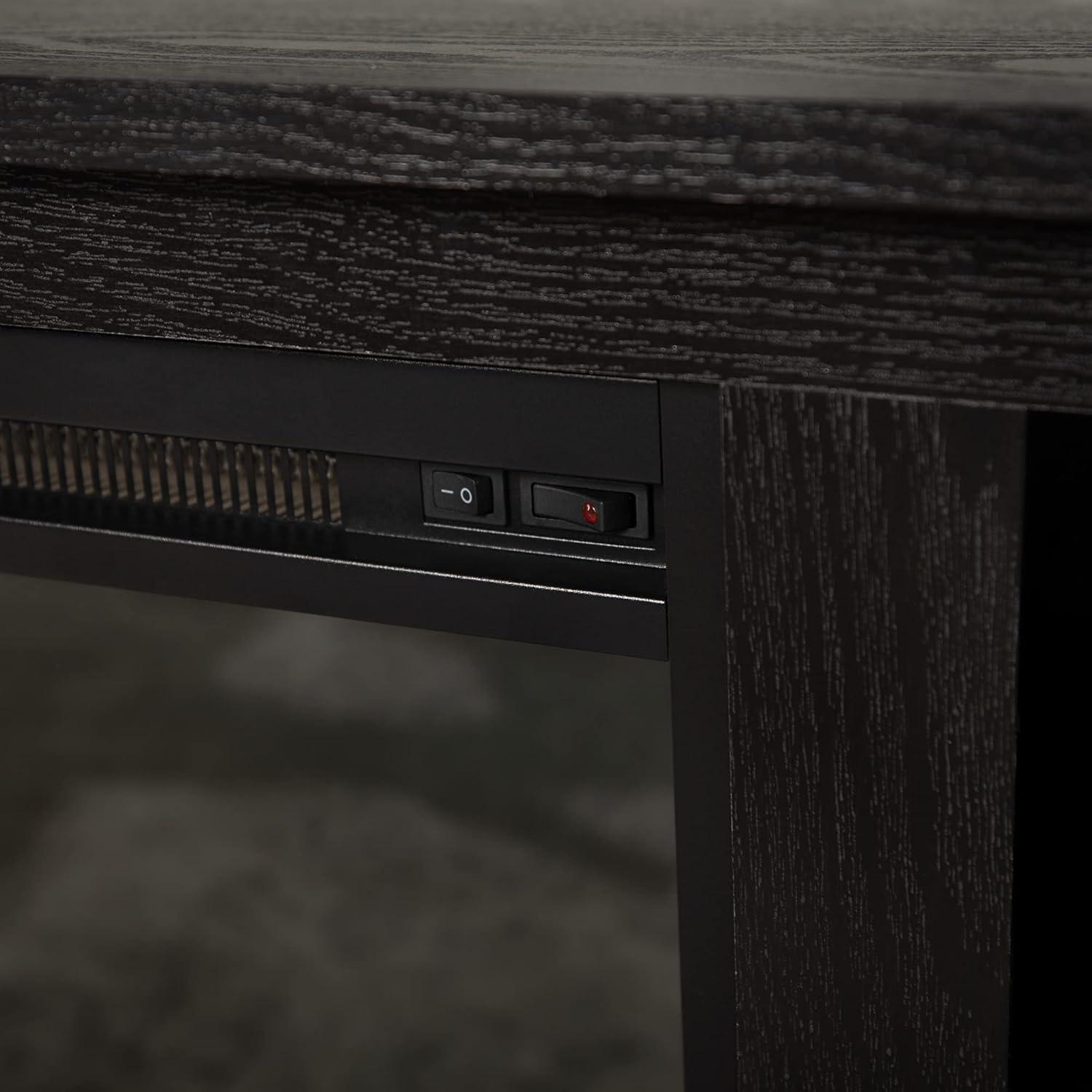 imageWalker Edison Wren Classic 4 Cubby Fireplace TV Stand for TVs up to 80 Inches 70 Inch EspressoBlack