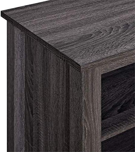 imageWalker Edison Wren Classic 4 Cubby Fireplace TV Stand for TVs up to 80 Inches 70 Inch EspressoCharcoal