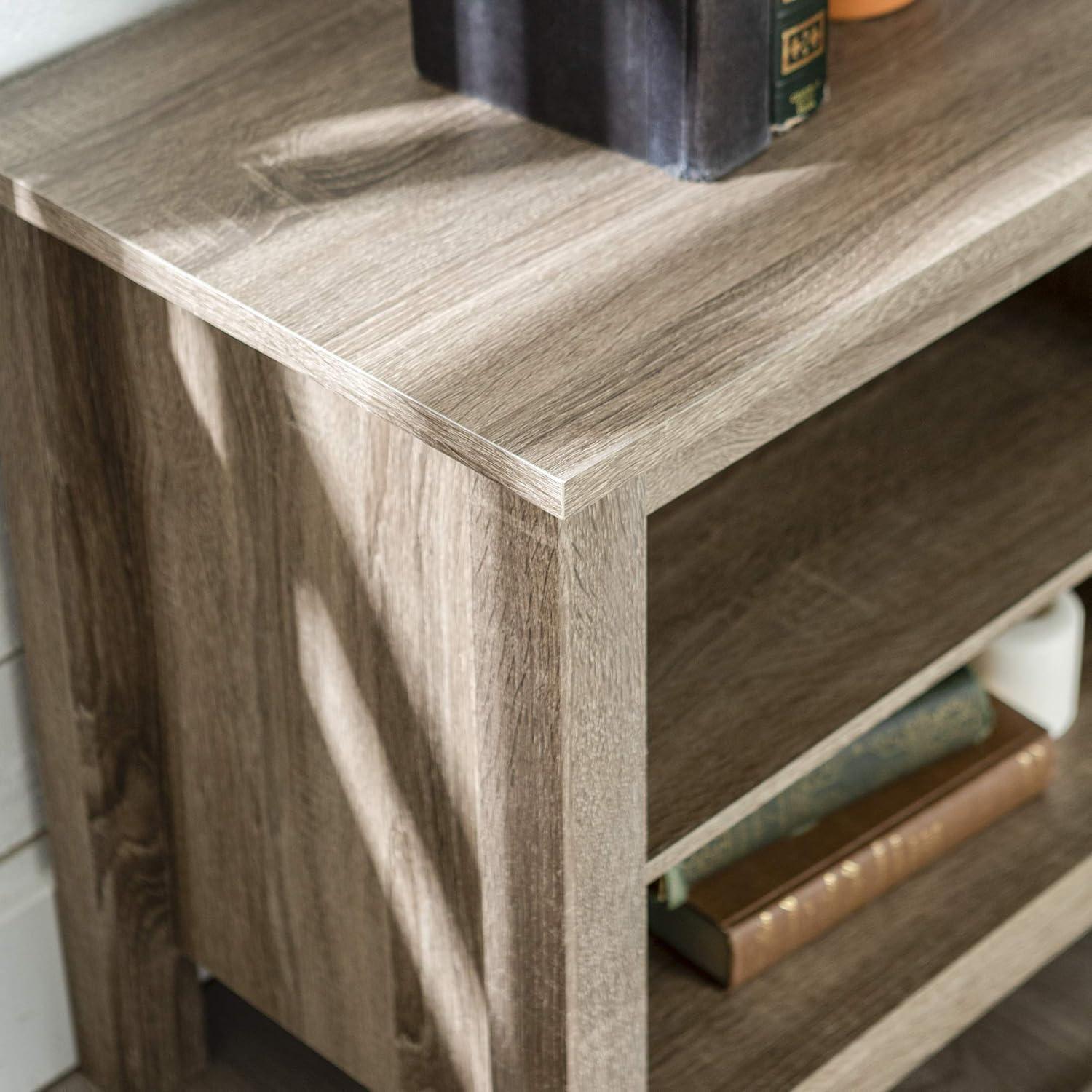 imageWalker Edison Wren Classic 4 Cubby Fireplace TV Stand for TVs up to 80 Inches 70 Inch EspressoDriftwood