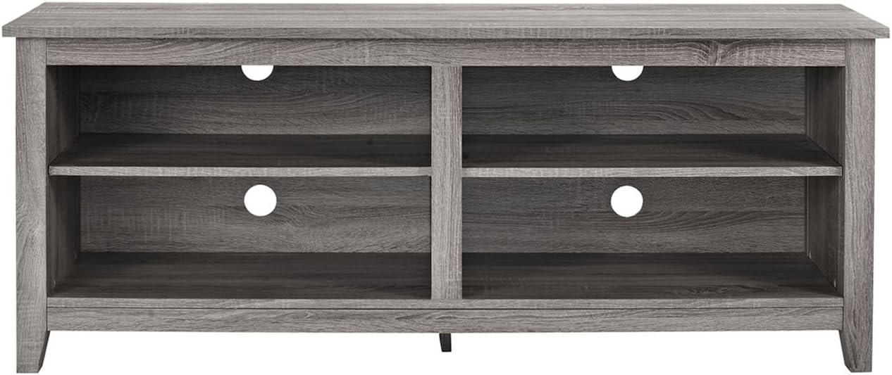 imageWalker Edison Wren Classic 4 Cubby Fireplace TV Stand for TVs up to 80 Inches 70 Inch EspressoDriftwood