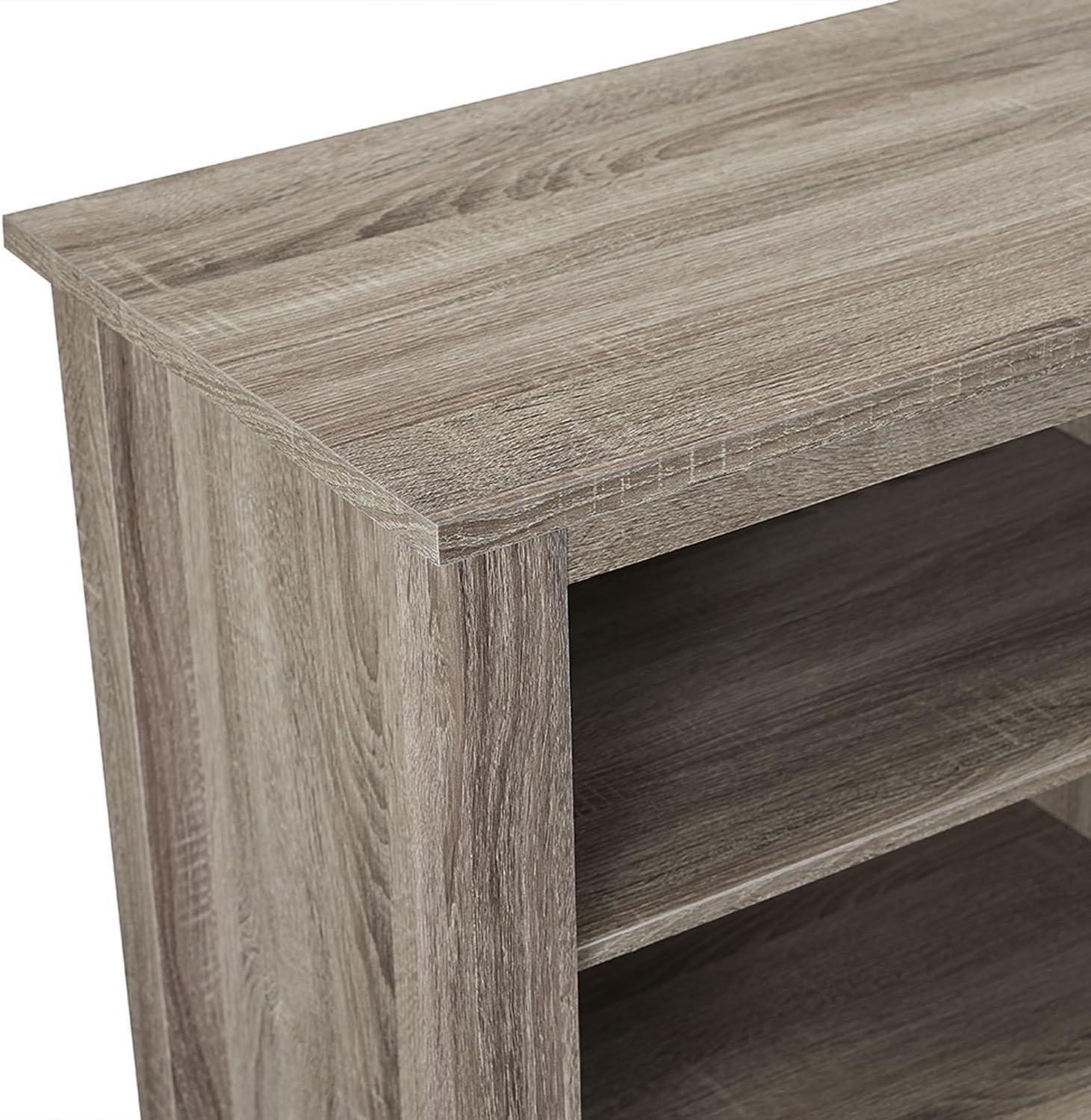 imageWalker Edison Wren Classic 4 Cubby Fireplace TV Stand for TVs up to 80 Inches 70 Inch EspressoDriftwood