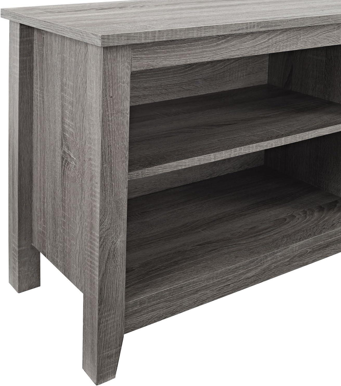 imageWalker Edison Wren Classic 4 Cubby Fireplace TV Stand for TVs up to 80 Inches 70 Inch EspressoDriftwood