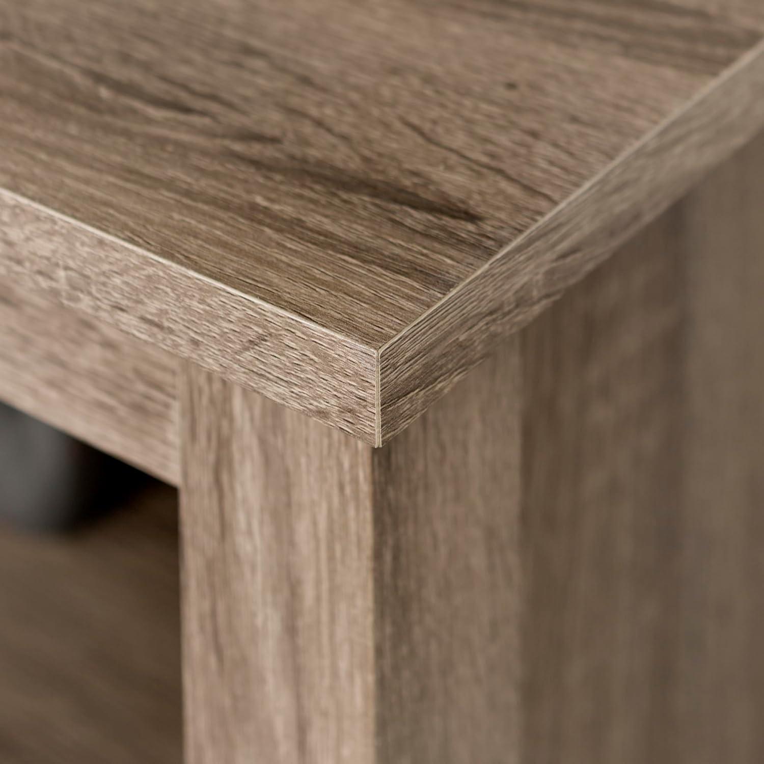 imageWalker Edison Wren Classic 4 Cubby Fireplace TV Stand for TVs up to 80 Inches 70 Inch EspressoDriftwood