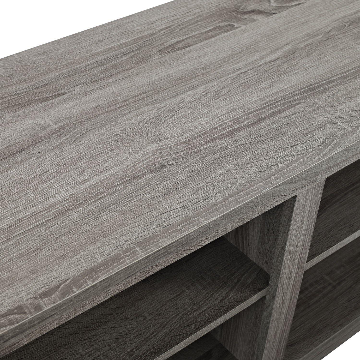 imageWalker Edison Wren Classic 4 Cubby Fireplace TV Stand for TVs up to 80 Inches 70 Inch EspressoDriftwood