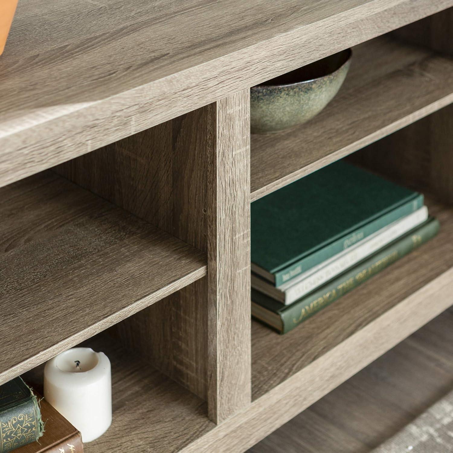 imageWalker Edison Wren Classic 4 Cubby Fireplace TV Stand for TVs up to 80 Inches 70 Inch EspressoDriftwood