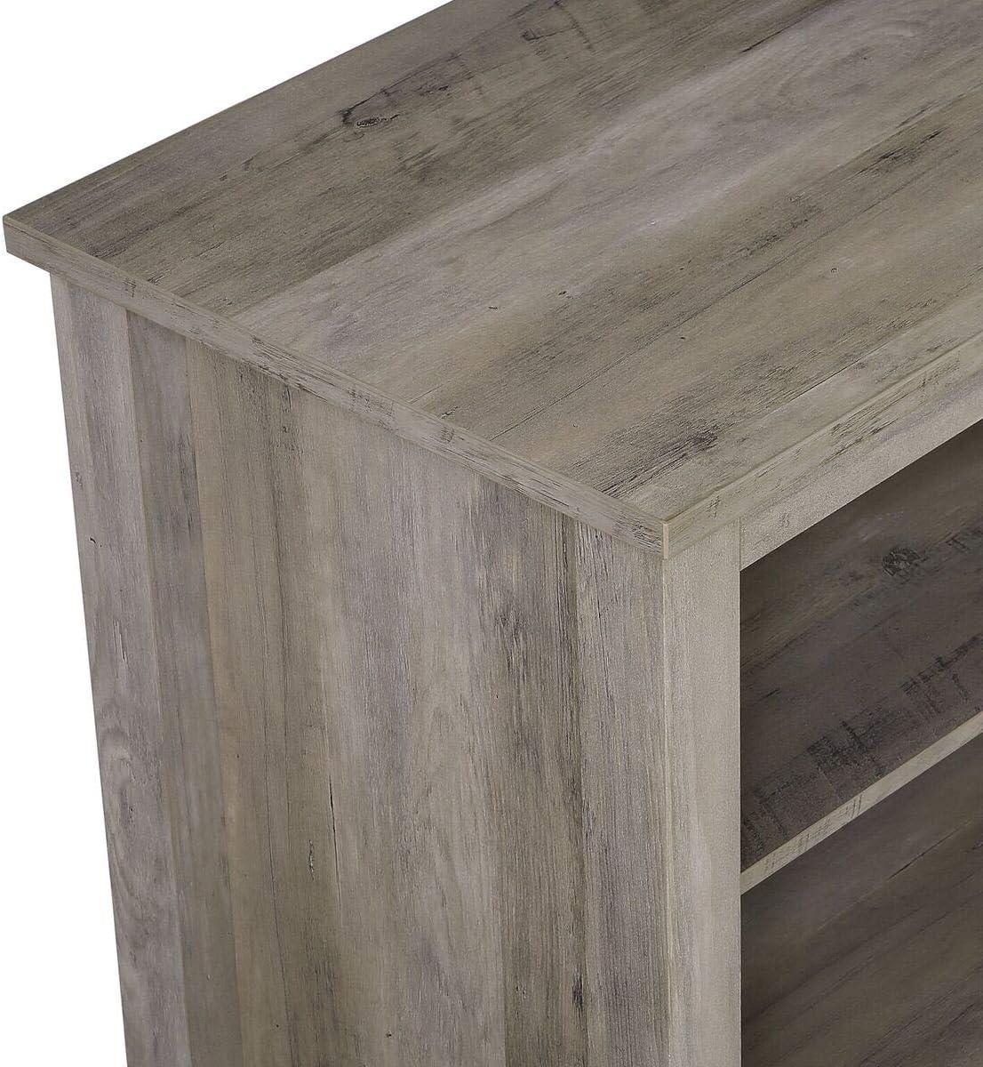 imageWalker Edison Wren Classic 4 Cubby Fireplace TV Stand for TVs up to 80 Inches 70 Inch EspressoGrey Wash