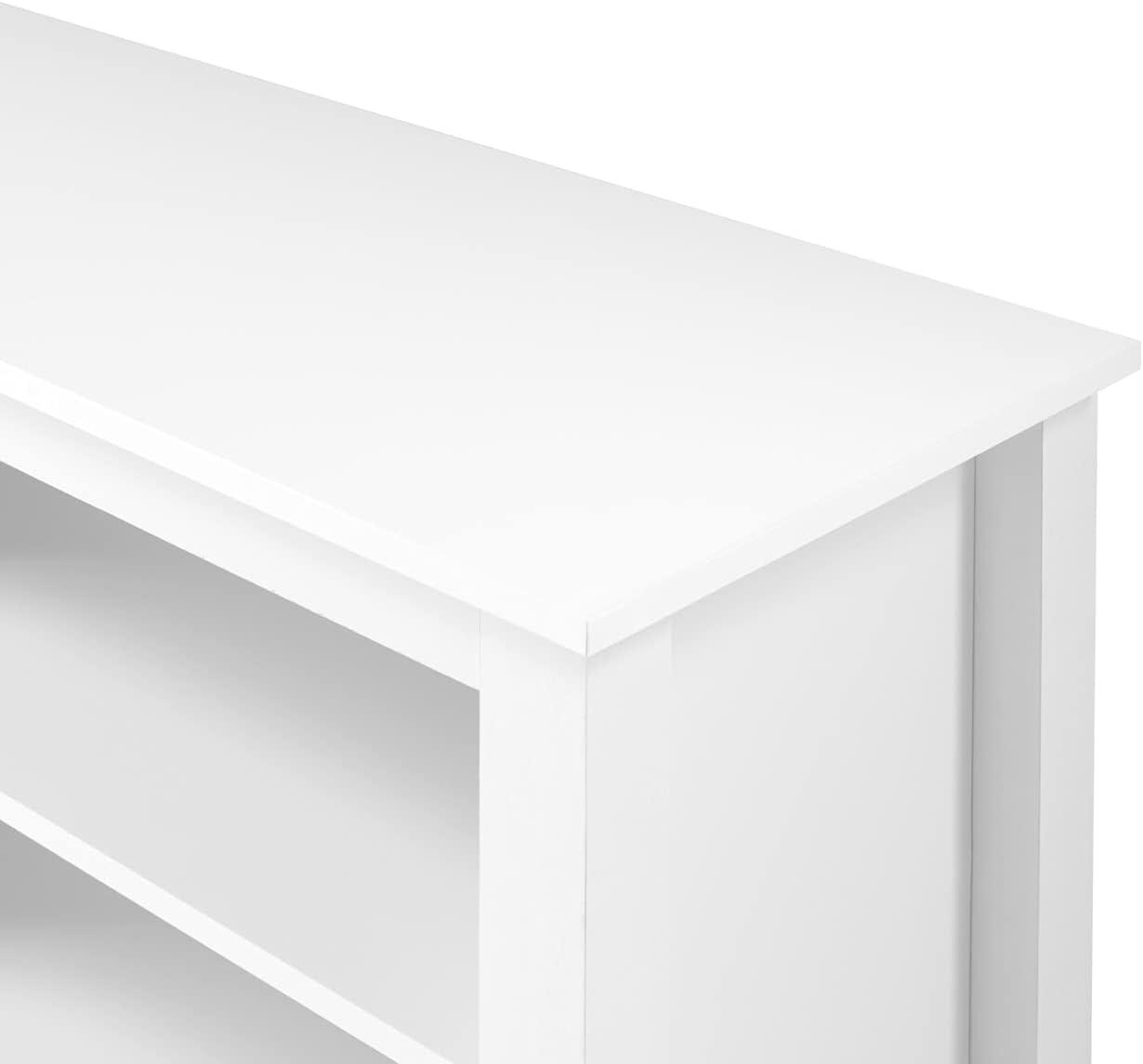 imageWalker Edison Wren Classic 4 Cubby Fireplace TV Stand for TVs up to 80 Inches 70 Inch EspressoWhite