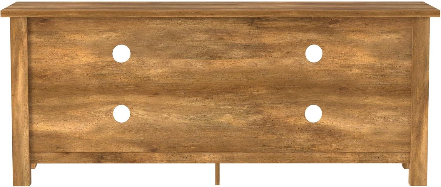 imageWalker Edison Wren Classic 4 Cubby TV Stand for TVs up to 65 Inches 58 Inch BrownBarnwood