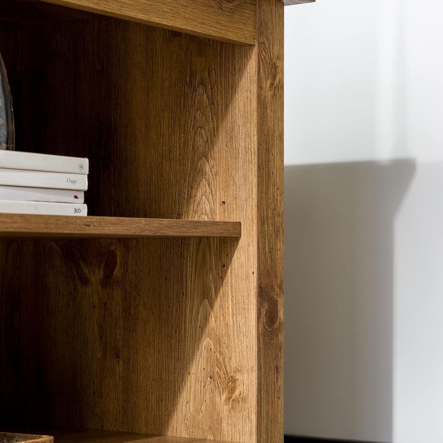 imageWalker Edison Wren Classic 4 Cubby TV Stand for TVs up to 65 Inches 58 Inch BrownBarnwood