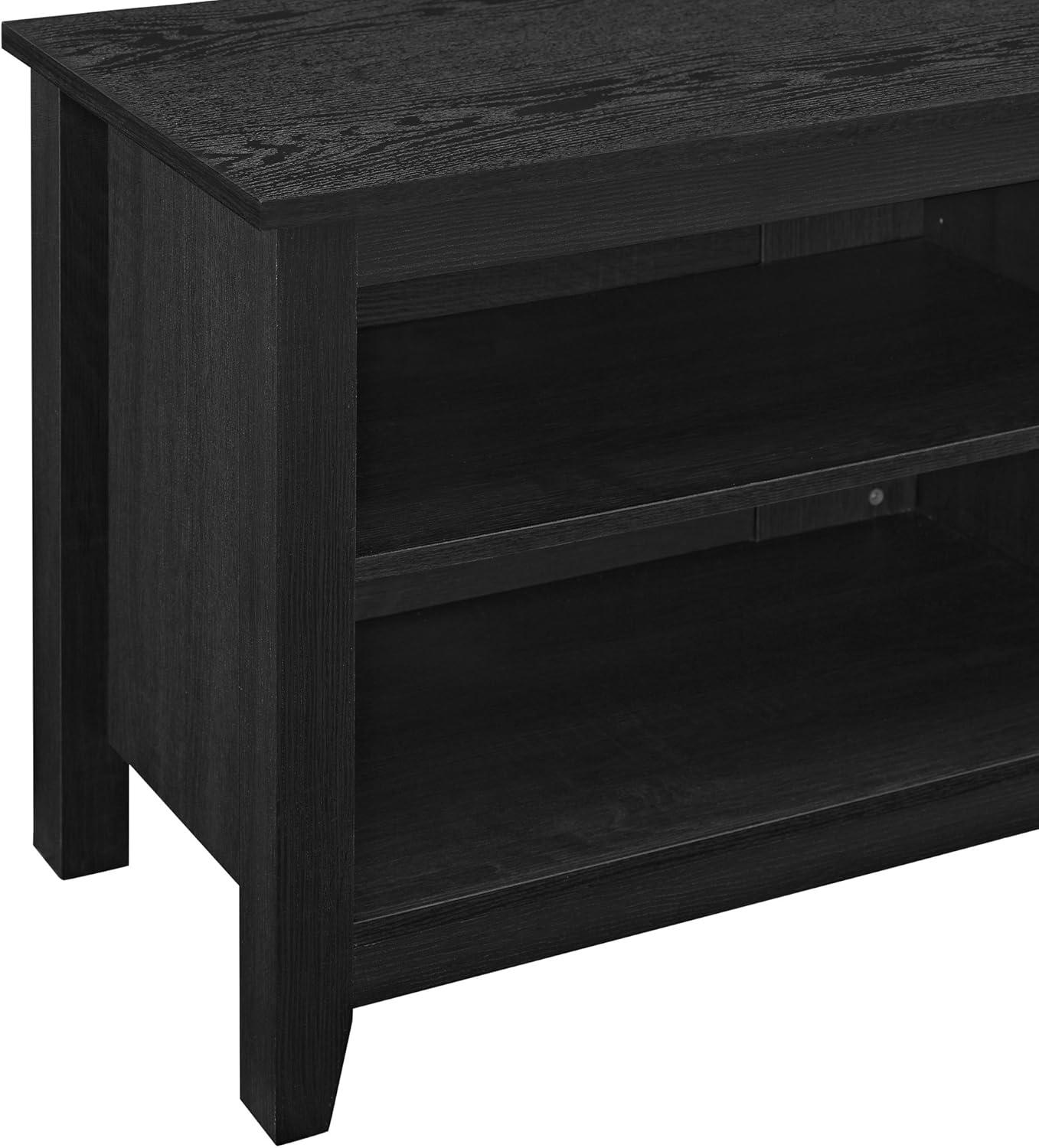 imageWalker Edison Wren Classic 4 Cubby TV Stand for TVs up to 65 Inches 58 Inch BrownBlack