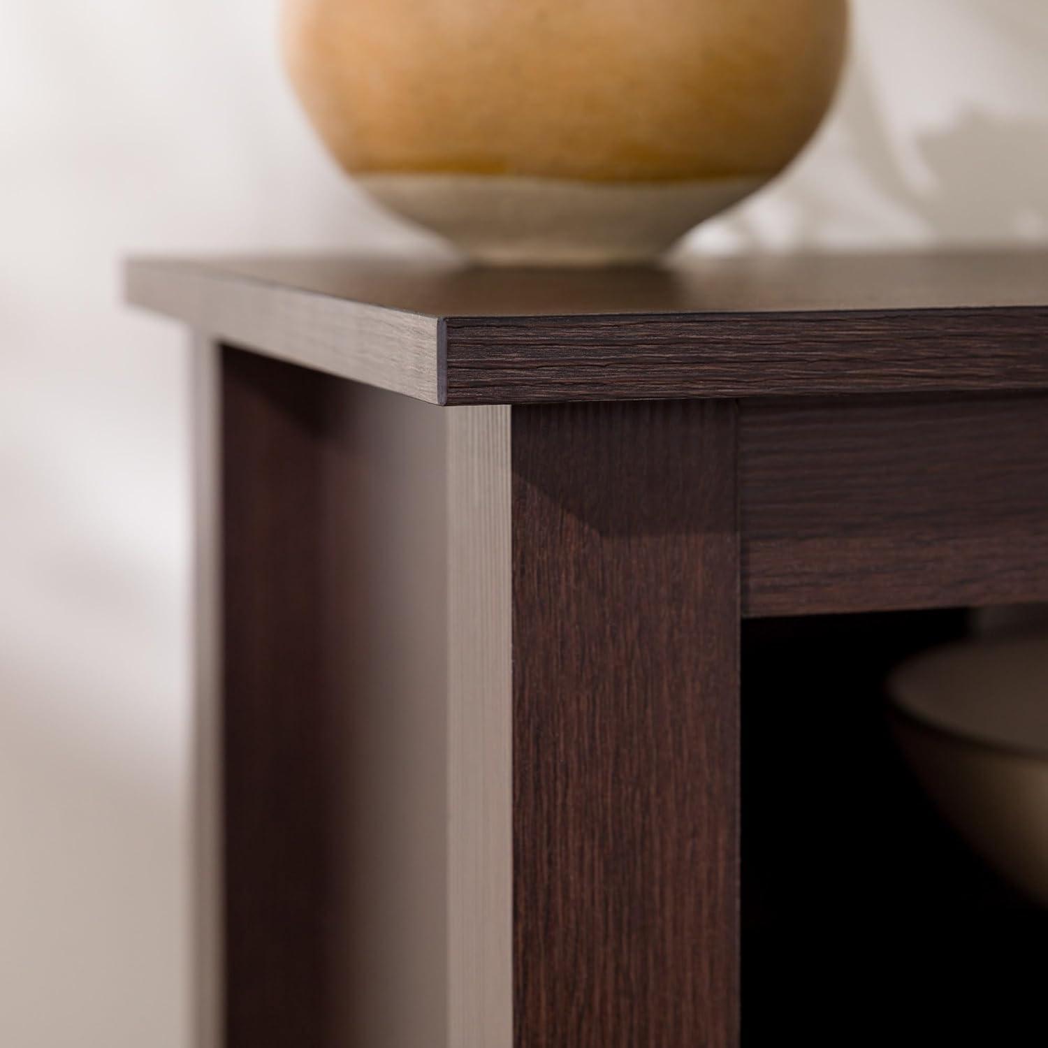 imageWalker Edison Wren Classic 4 Cubby TV Stand for TVs up to 65 Inches 58 Inch BrownEspresso