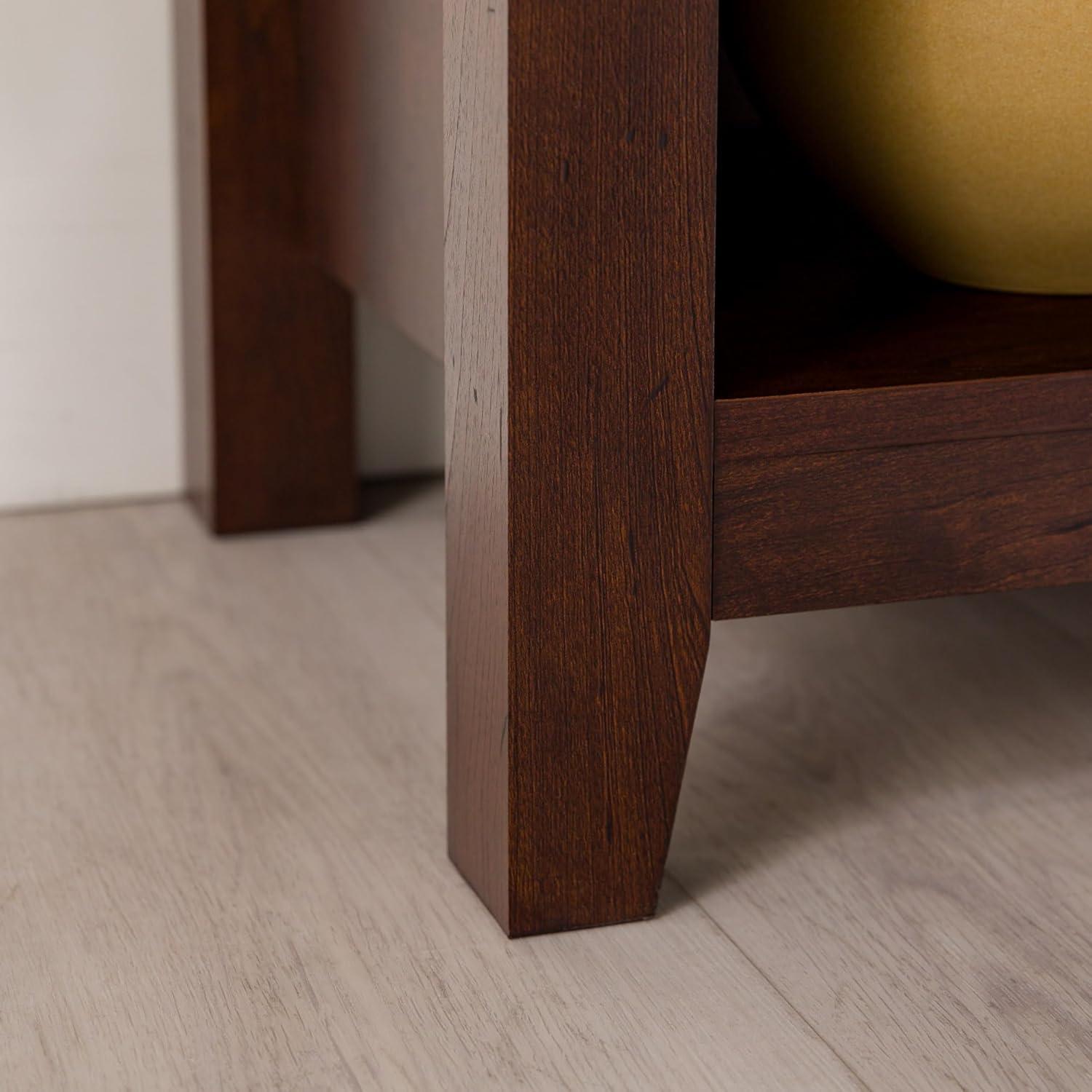 imageWalker Edison Wren Classic 6 Cubby TV Stand for TVs up to 80 Inches 70 Inch CharcoalBrown