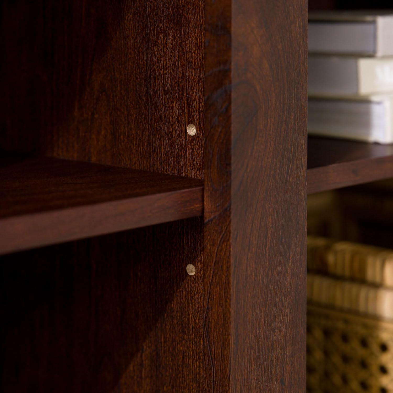 imageWalker Edison Wren Classic 6 Cubby TV Stand for TVs up to 80 Inches 70 Inch CharcoalBrown