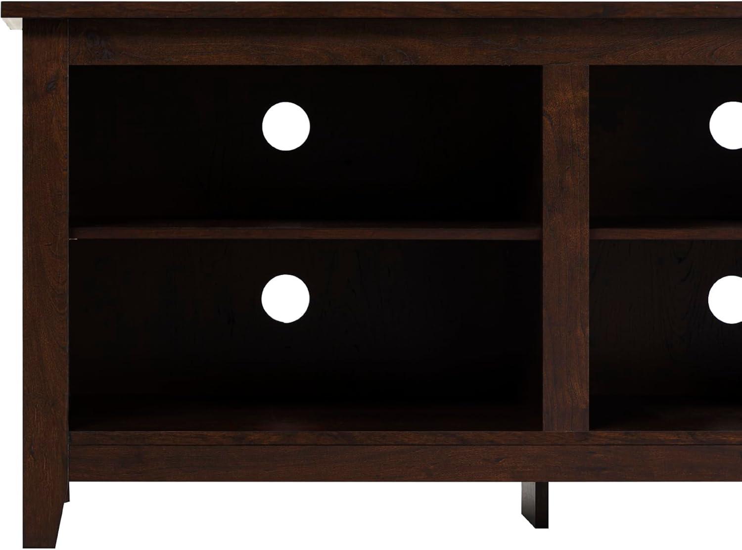 imageWalker Edison Wren Classic 6 Cubby TV Stand for TVs up to 80 Inches 70 Inch CharcoalBrown