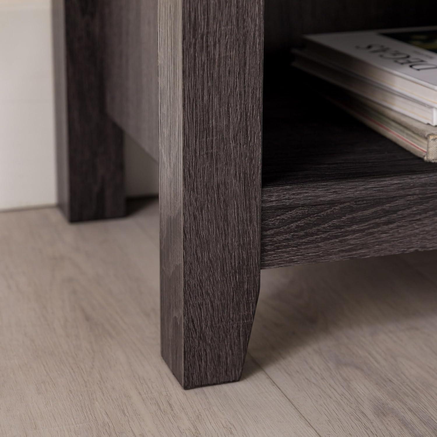 imageWalker Edison Wren Classic 6 Cubby TV Stand for TVs up to 80 Inches 70 Inch CharcoalCharcoal